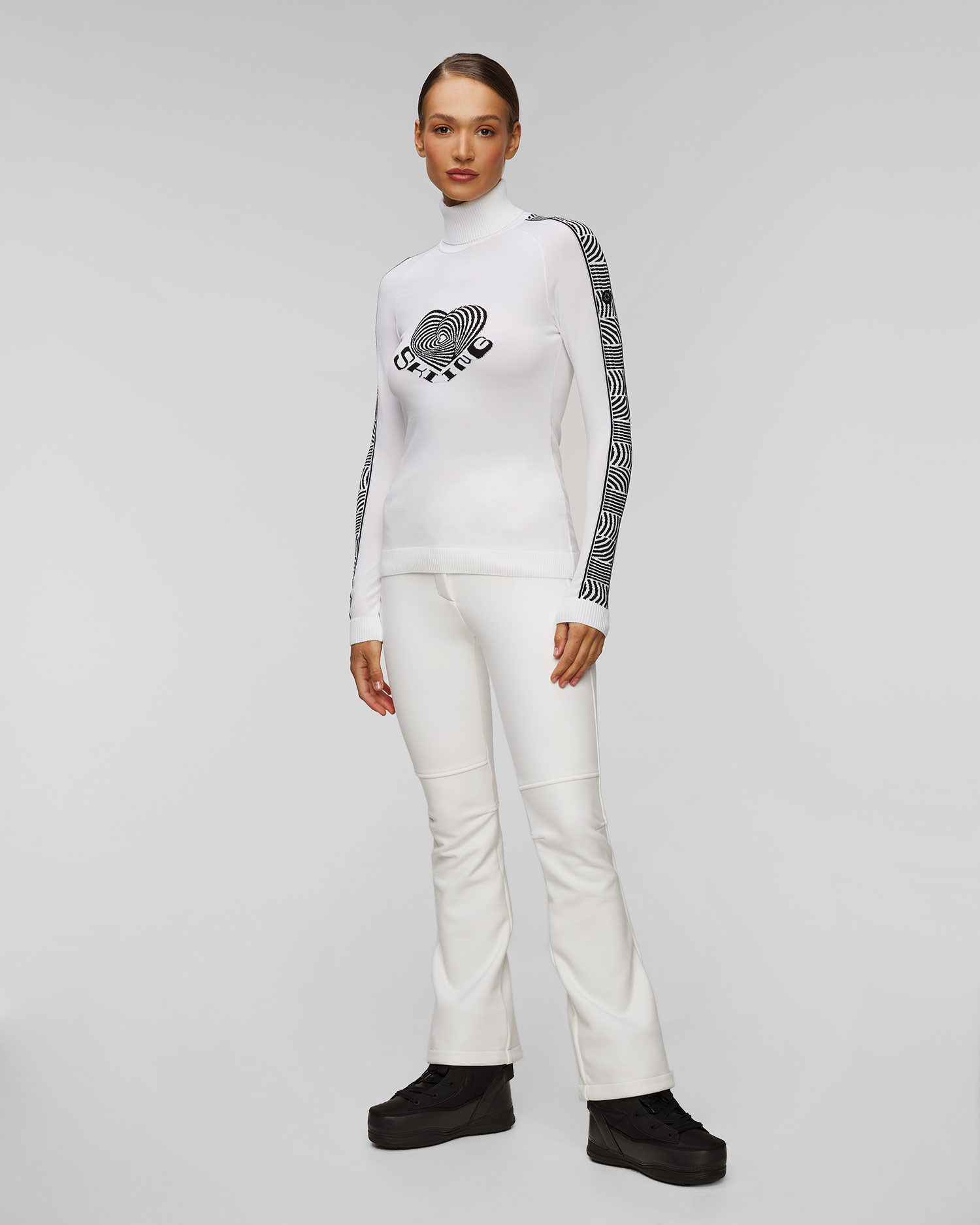 Dolcevita bianco da sci da donna Newland Everline