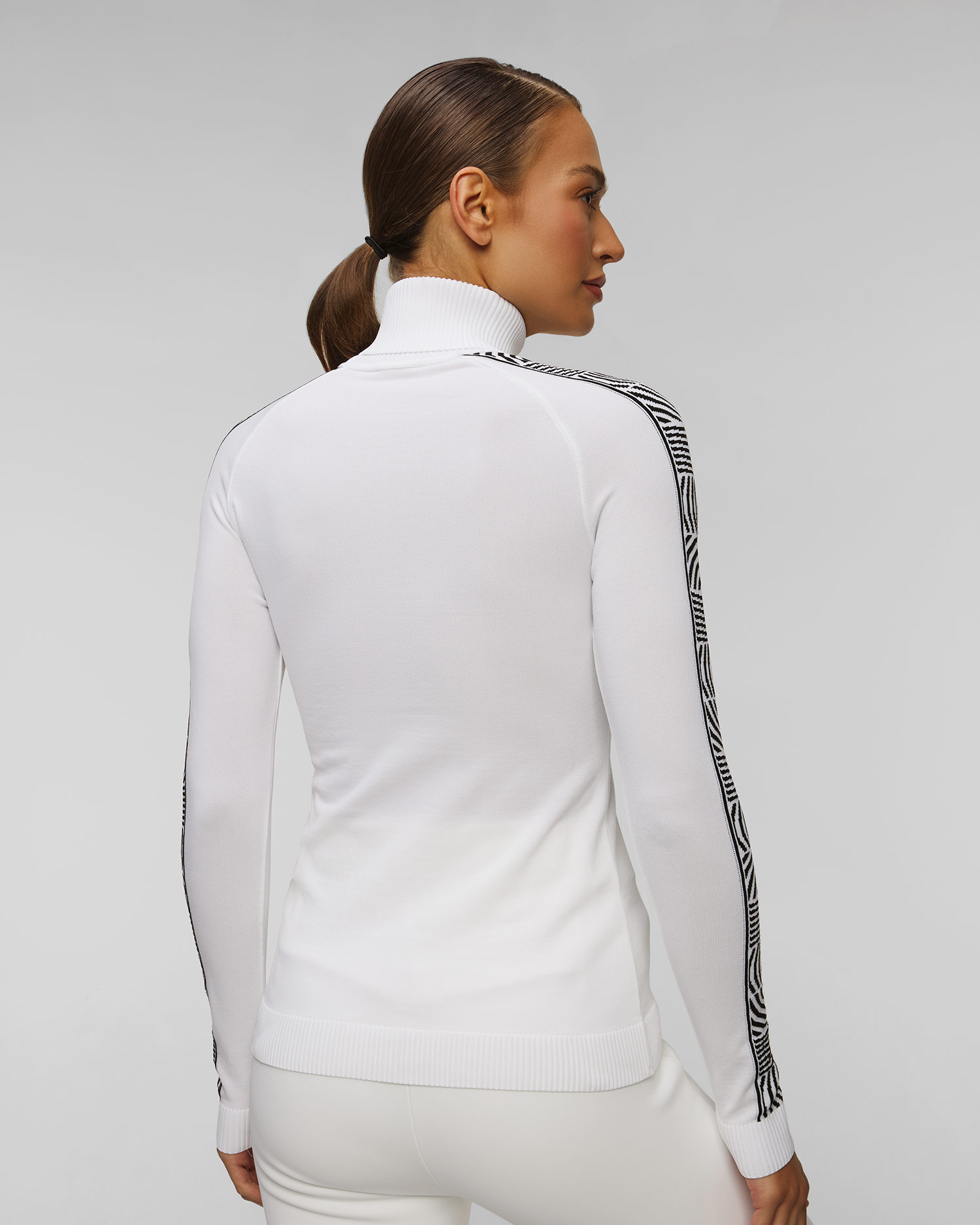 Col roulé de ski blanc pour femmes Newland Everline