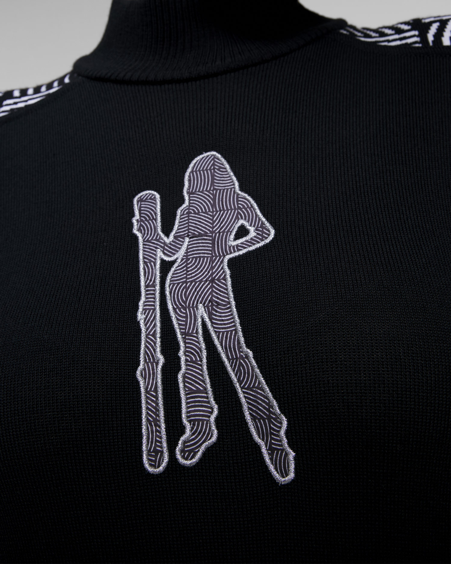 Dámsky čierny lyžiarsky sveter Newland Fleur merino