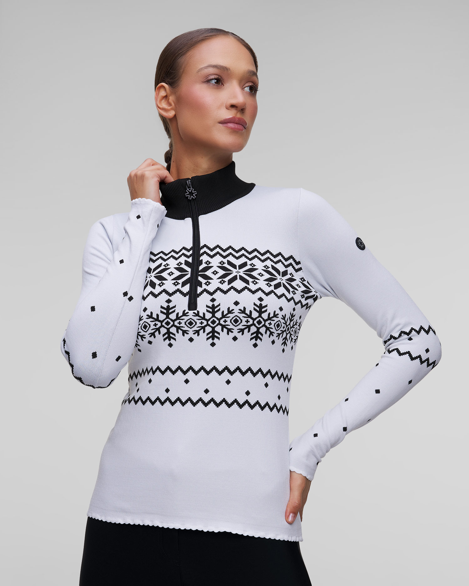 Newland Groenlandia Ski-Rollkragenpullover für Damen in Weiß