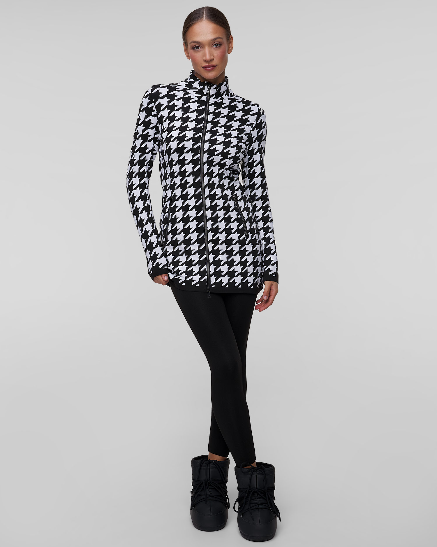 Bluza rozpinana w pepitkę Newland North