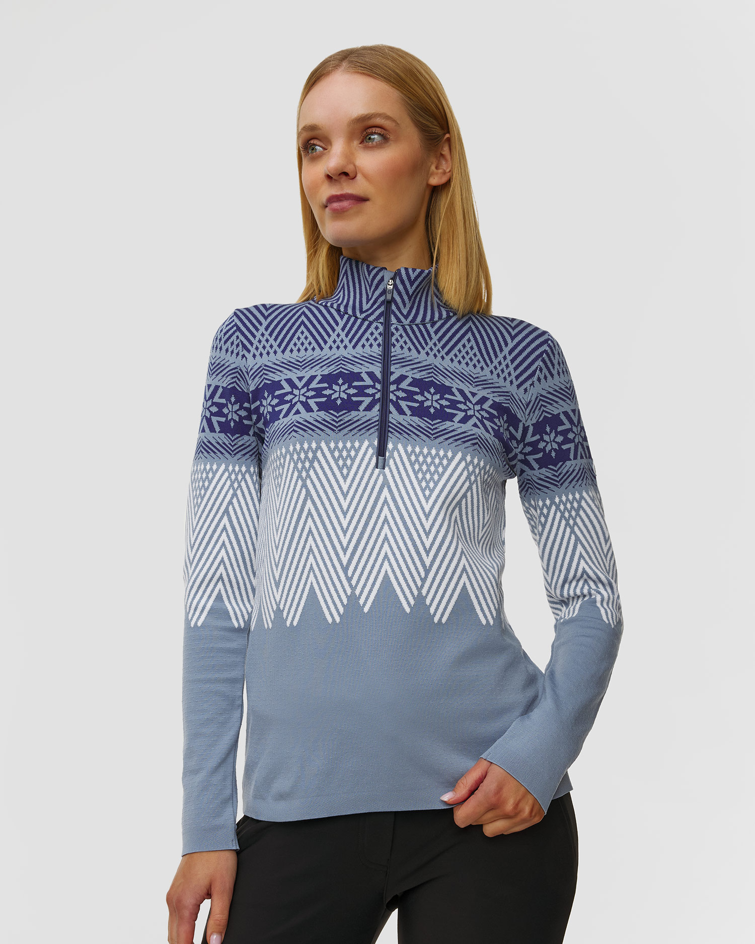 Col roulé technique pour femmes Newland Are, Couleur: Niebieski,Print