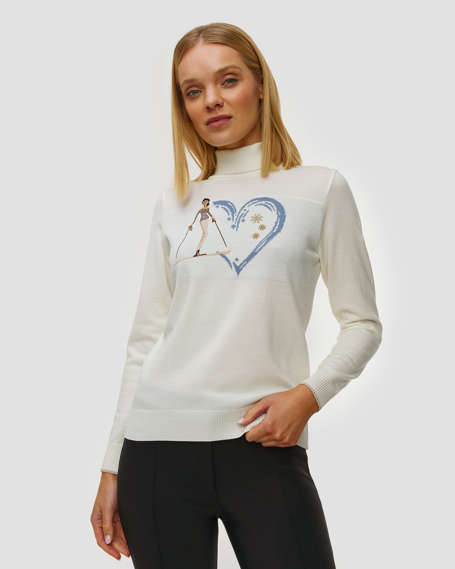 Pulover cu guler înalt pentru femei Newland Reine Blanche