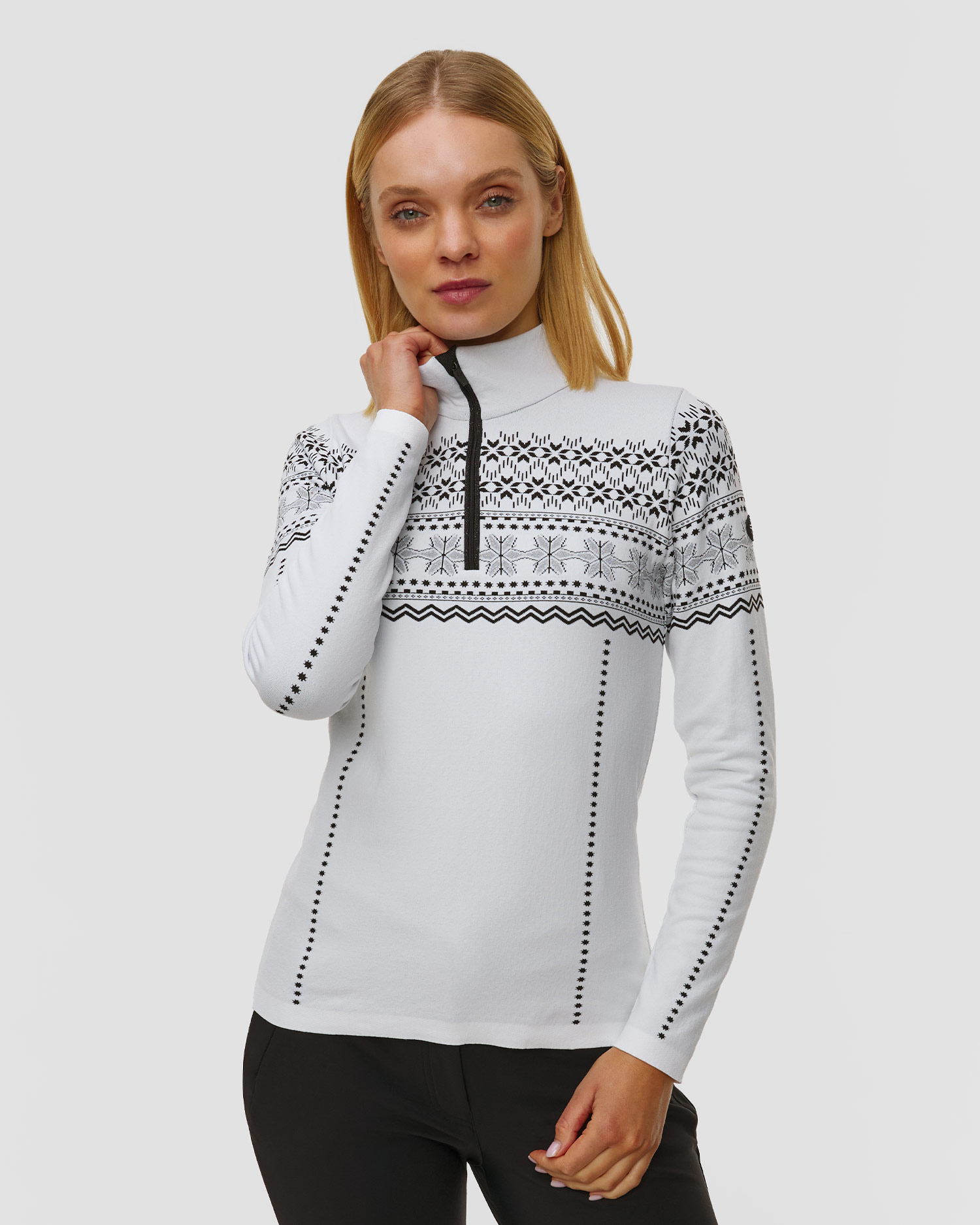 Pulover cu guler înalt tehnic pentru femei Newland Semmering