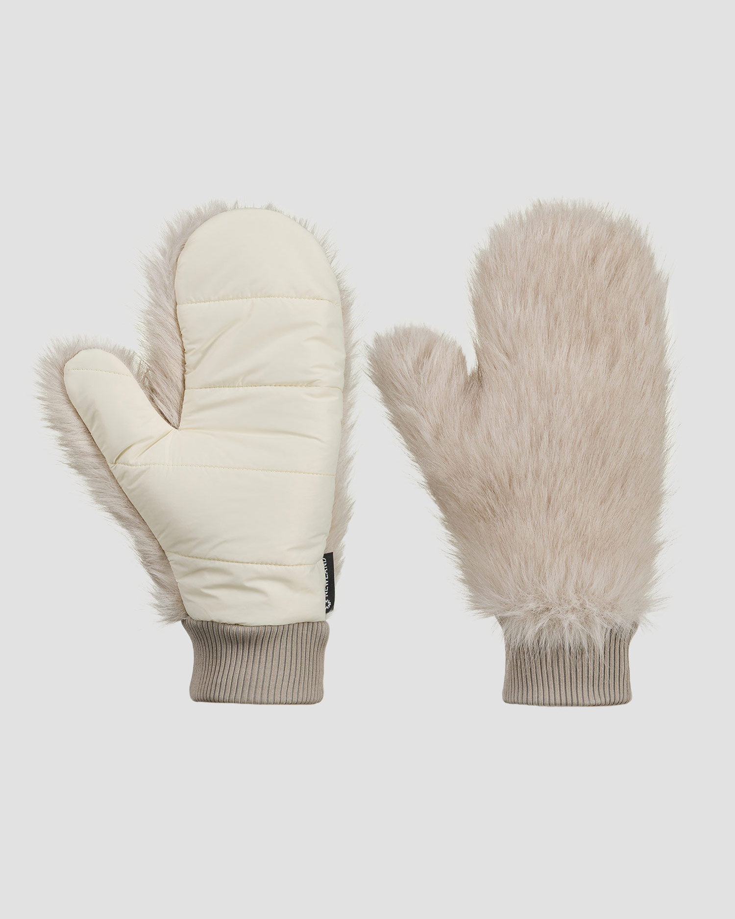 Rękawiczki Newland Faux Fur Mittens, Kolor/Wzór: Beżowy