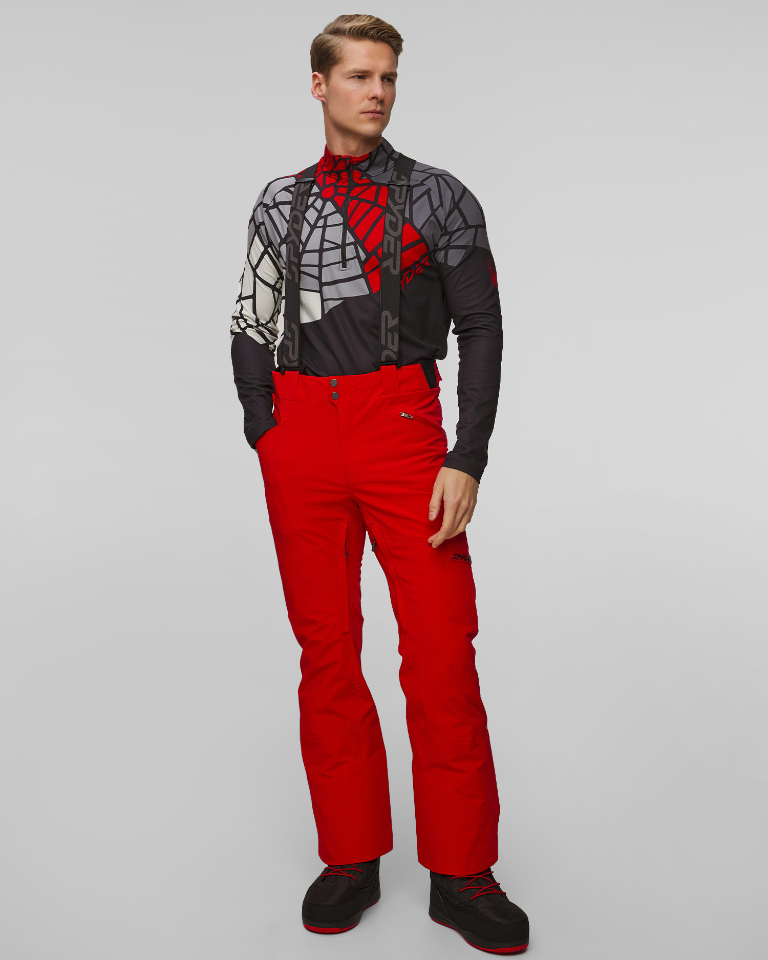 Men's ski trousers with suspenders Spyder Bormio