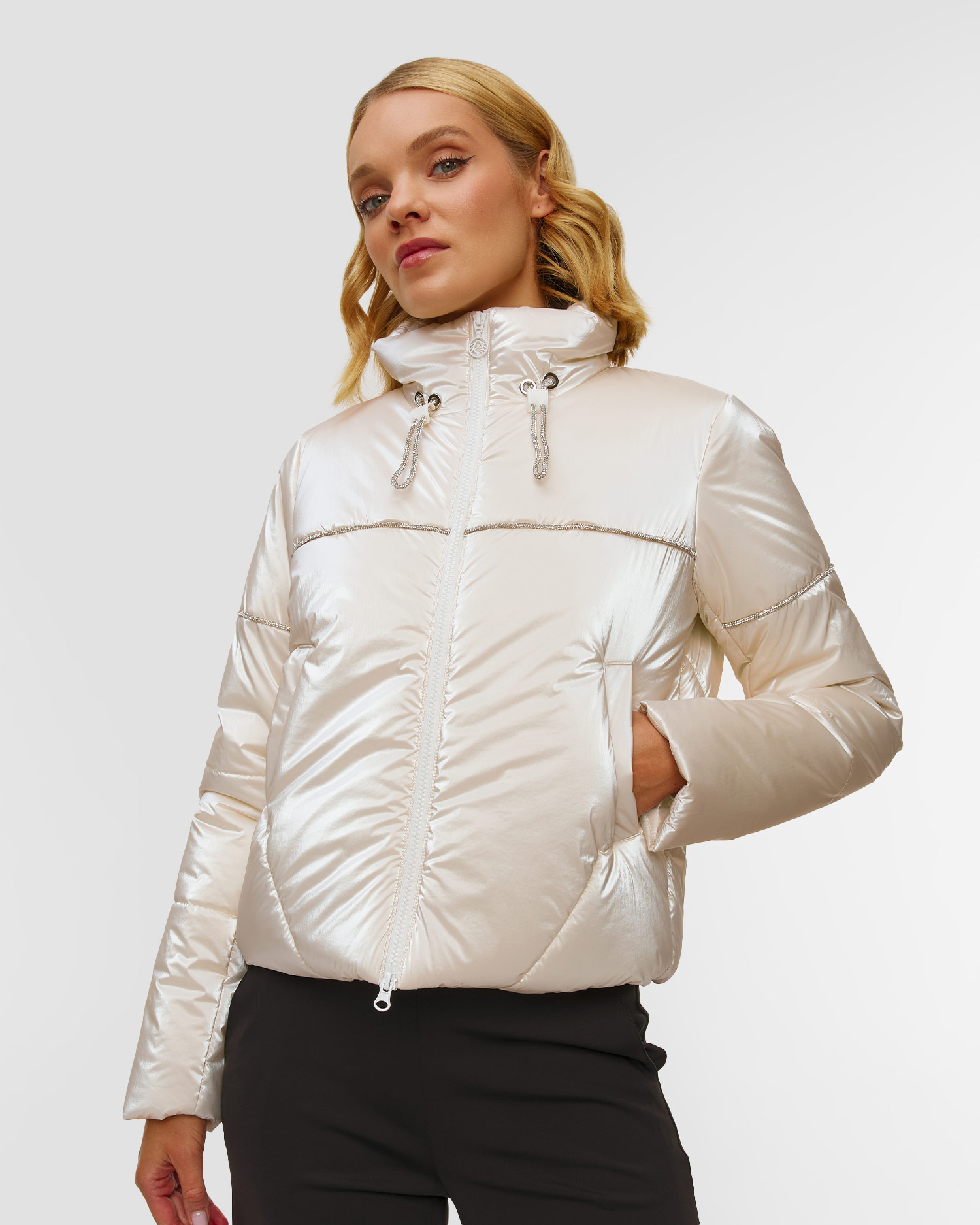 Veste d'hiver blanc perle pour femmes Sportalm