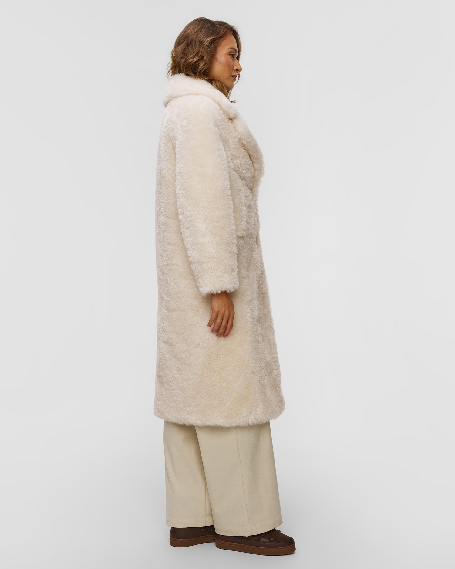 Women's beige fur coat Sportalm