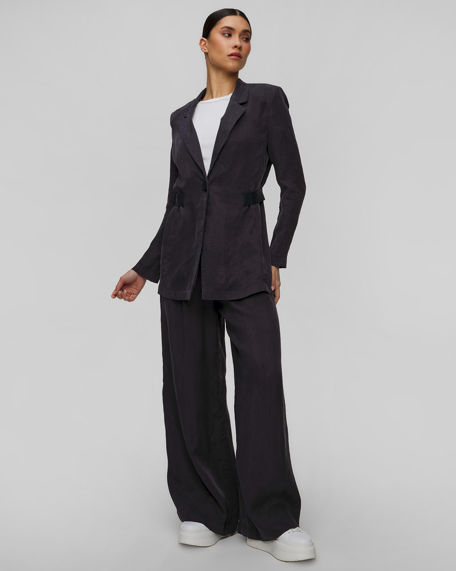 Blazer blu scuro di viscosa da donna Sportalm