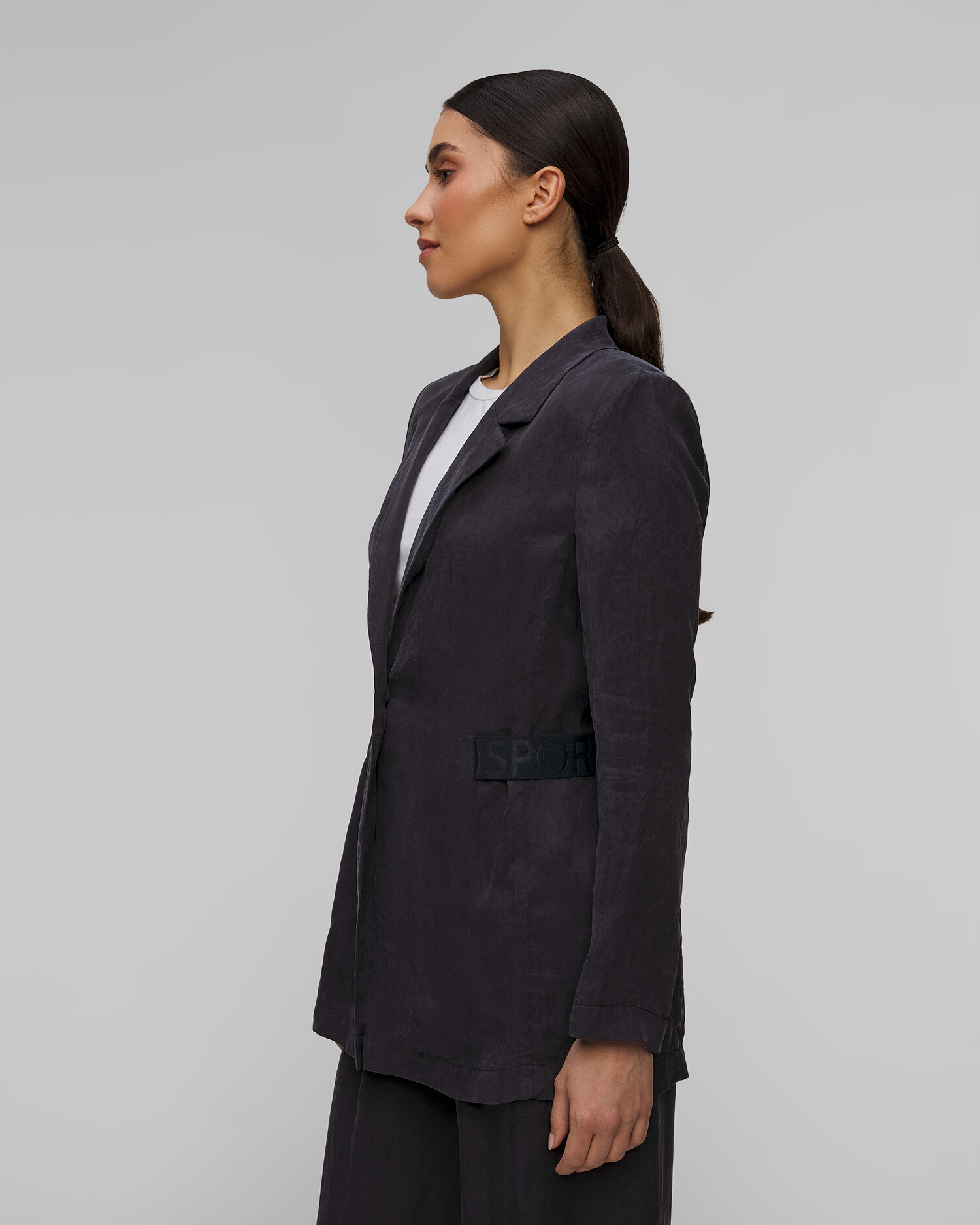 Blazer blu scuro di viscosa da donna Sportalm