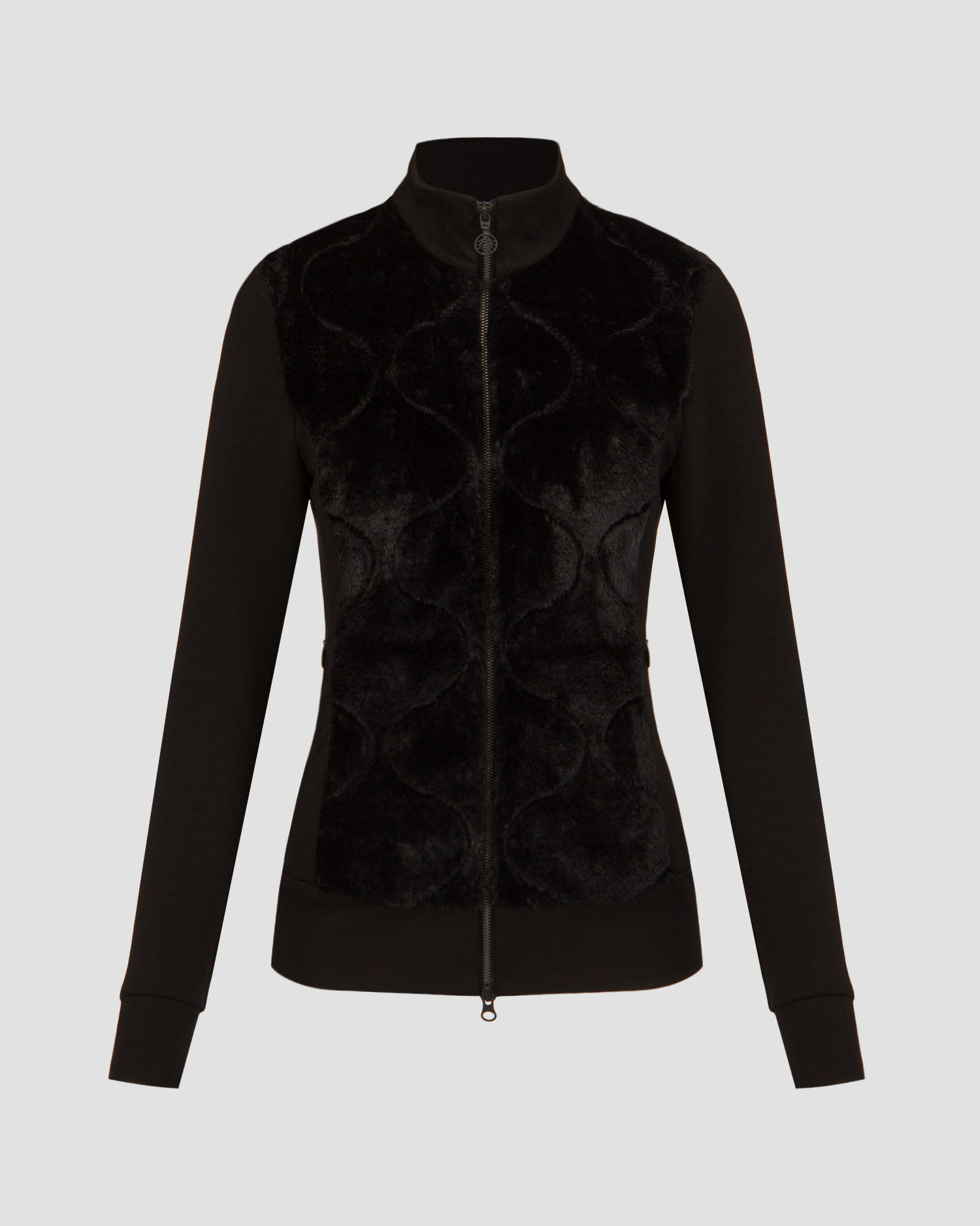 Čierna elastická mikina z viskózy Sportalm