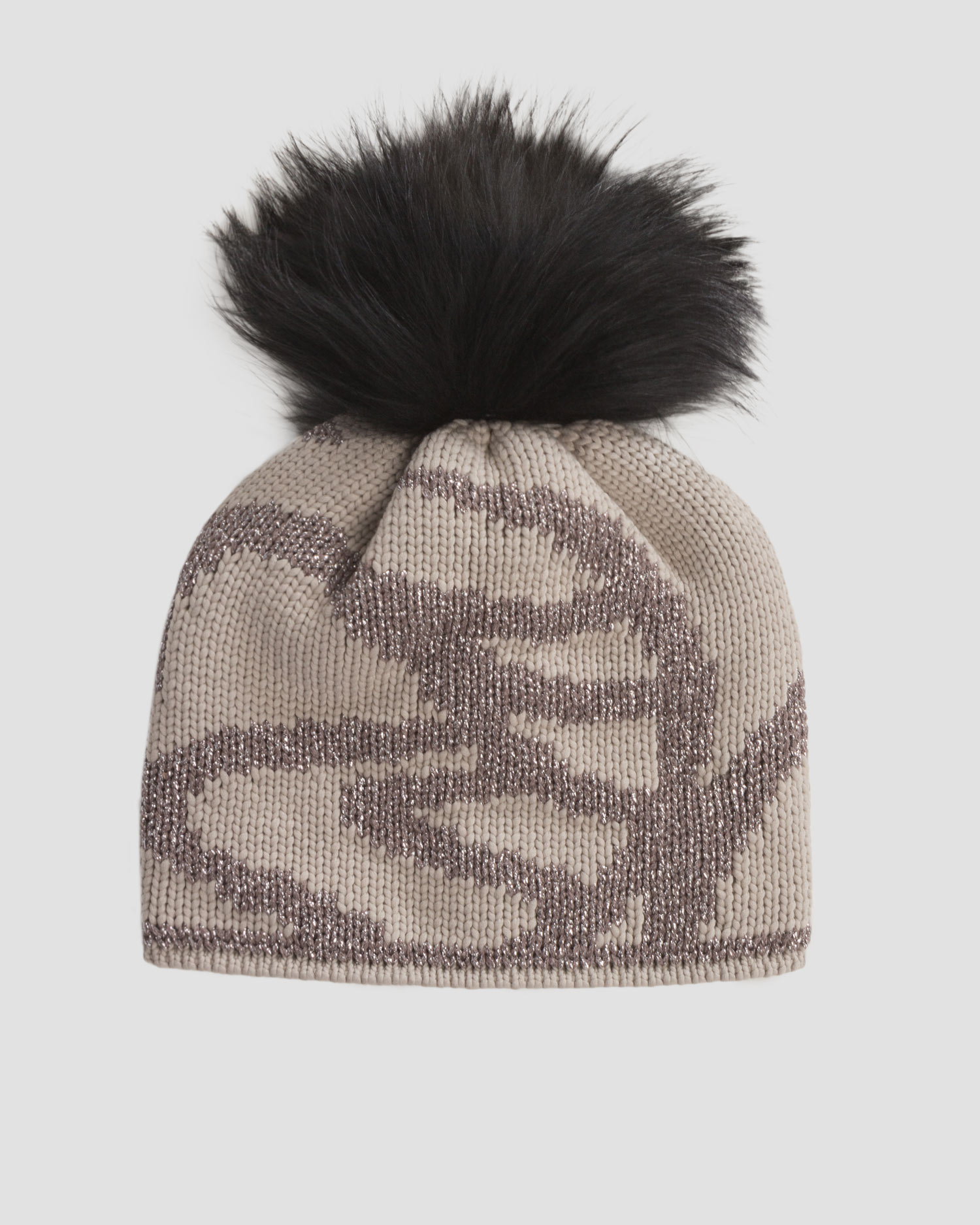Bonnet d'hiver pour femmes Sportalm avec pompon en fourrure  