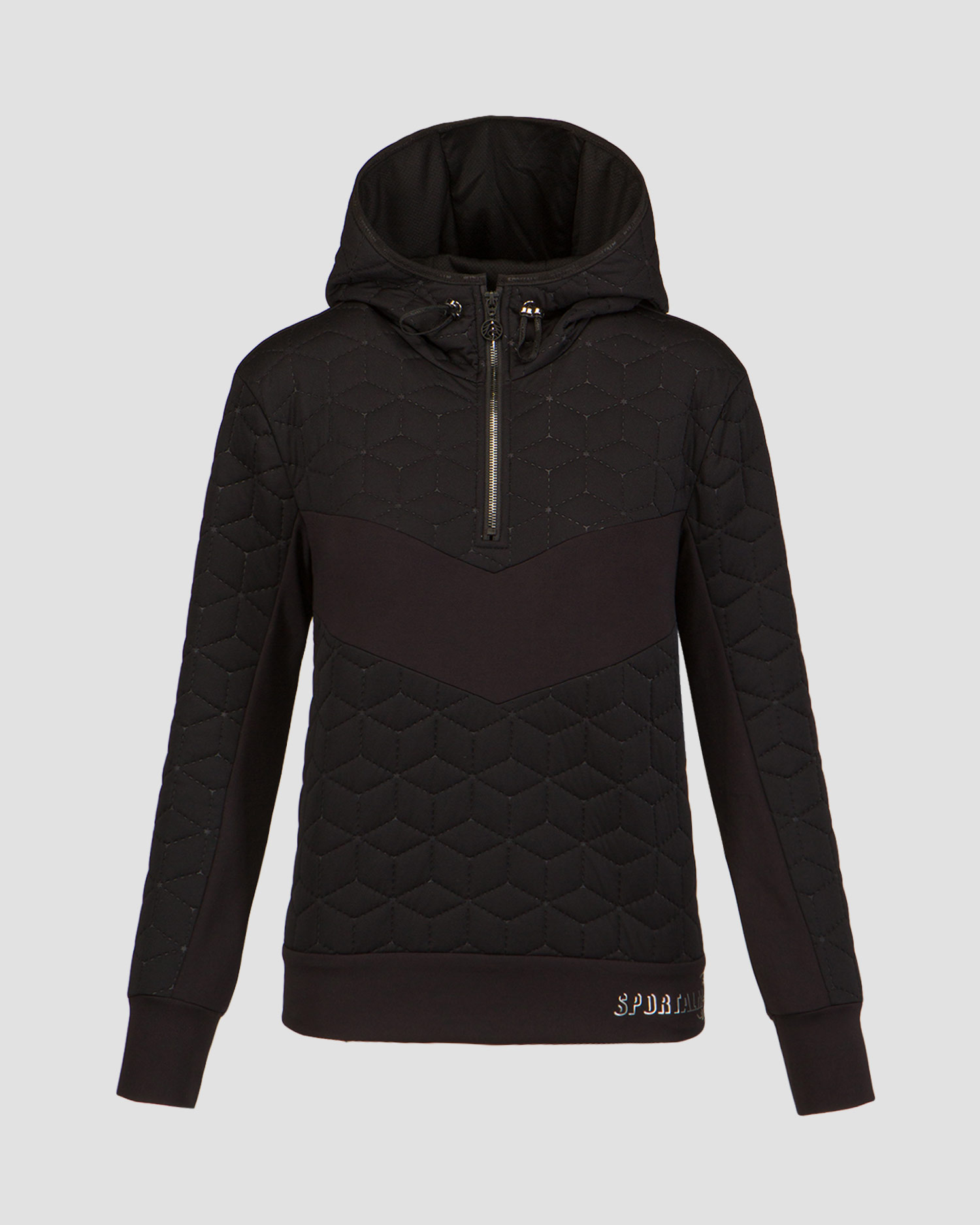 Dámska čierna mikina s kapucňou Sportalm