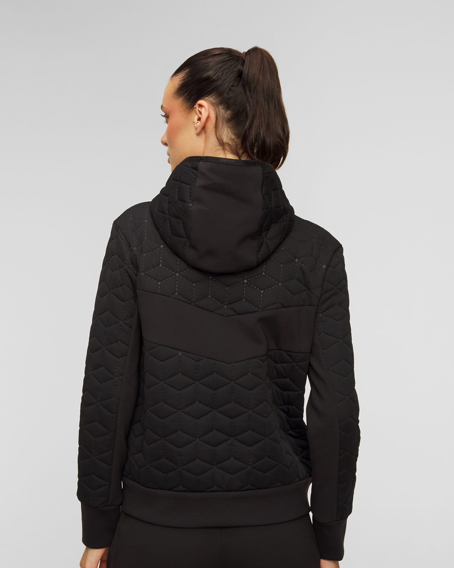 Dámska čierna mikina s kapucňou Sportalm