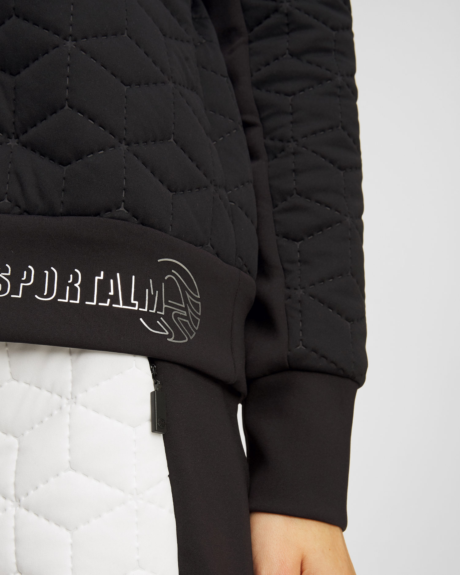 Dámska čierna mikina s kapucňou Sportalm