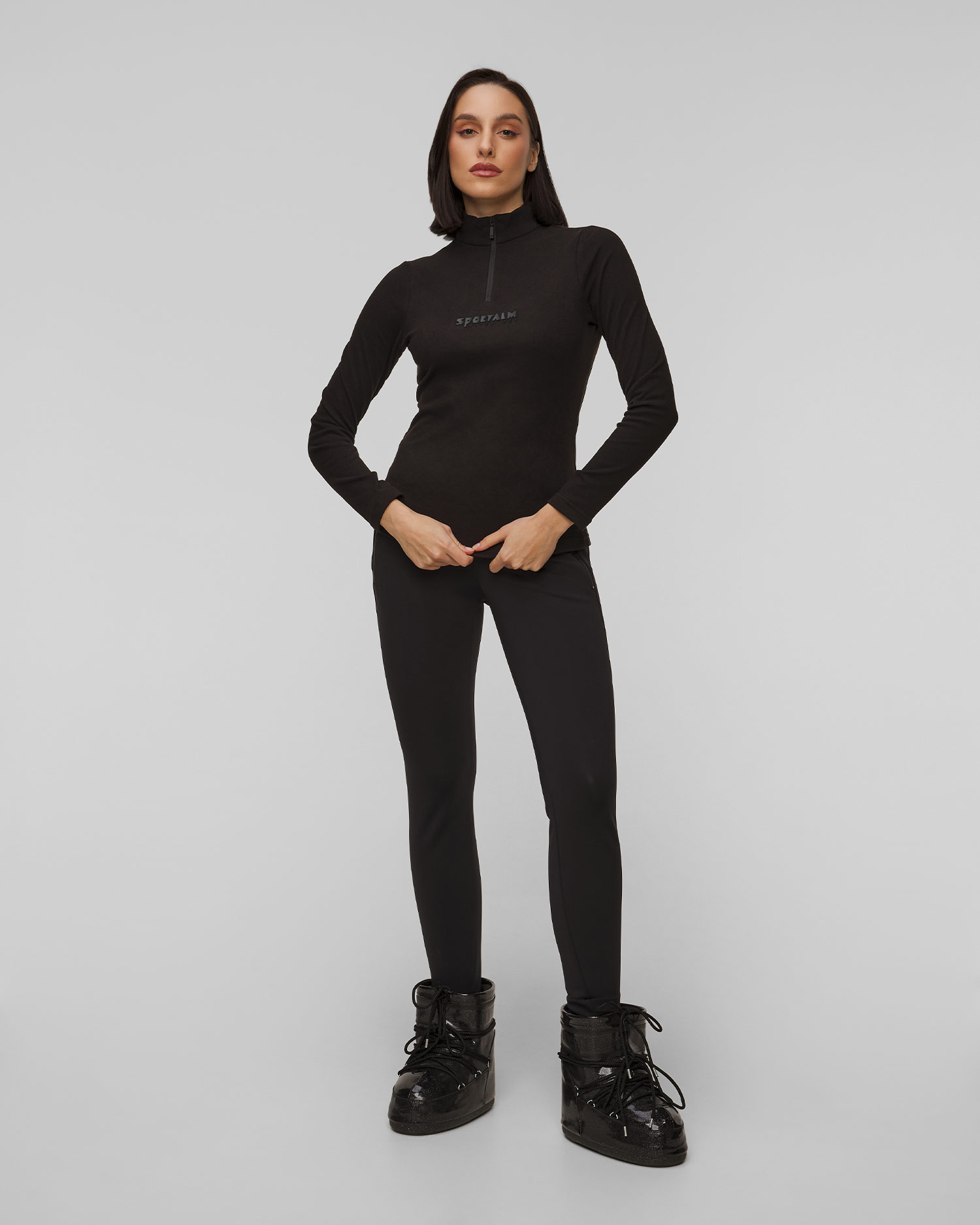 Sportalm Schwarzer Ski-Rollkragenpullover für Damen