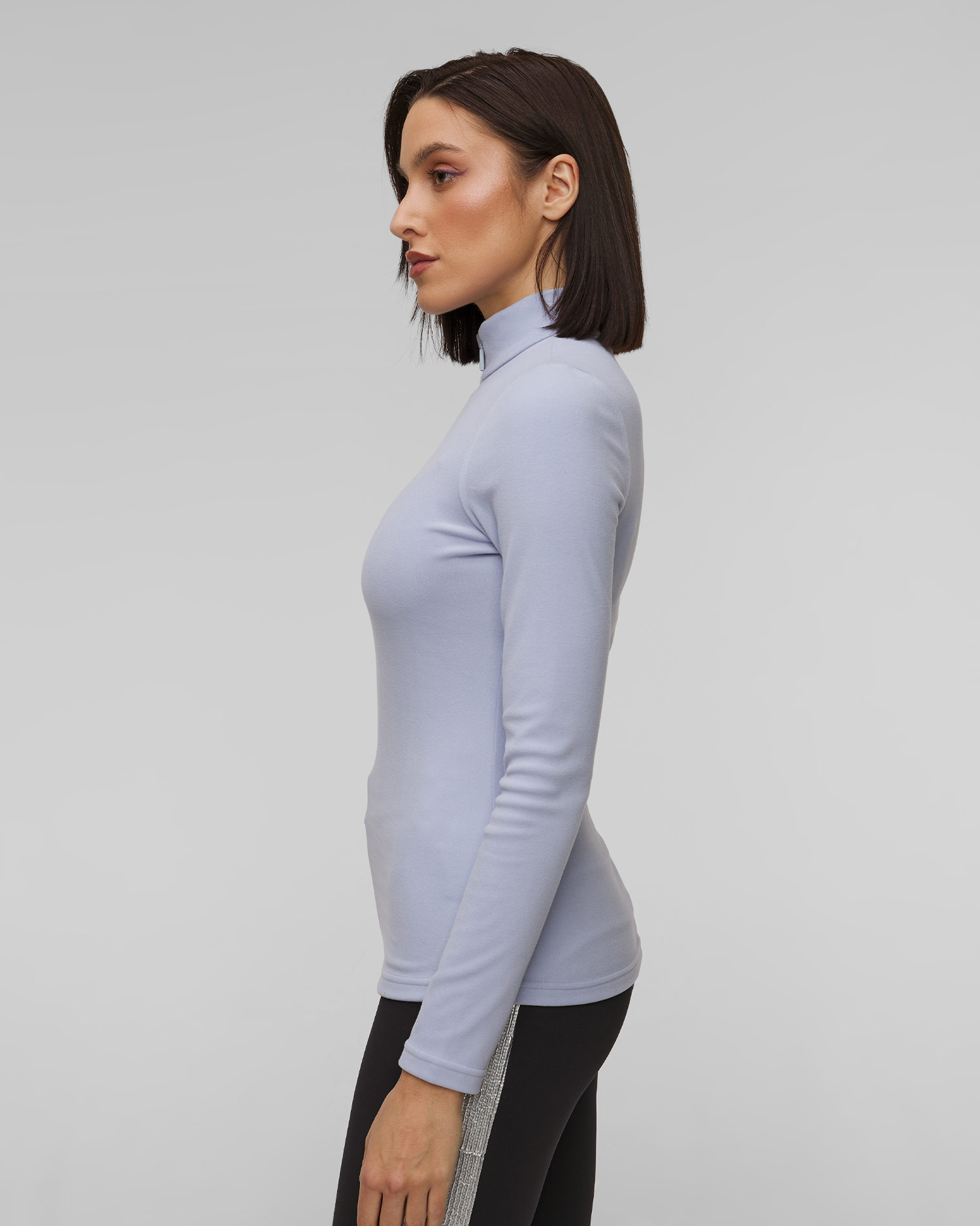 Pulover cu guler înalt de schi albastru pentru femei Sportalm