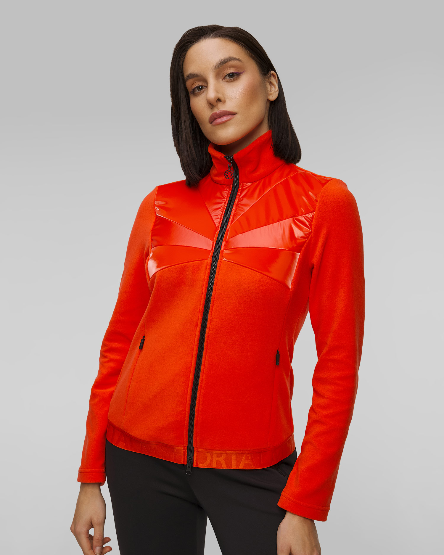 Sweat-shirt zippé rouge pour femmes Sportalm