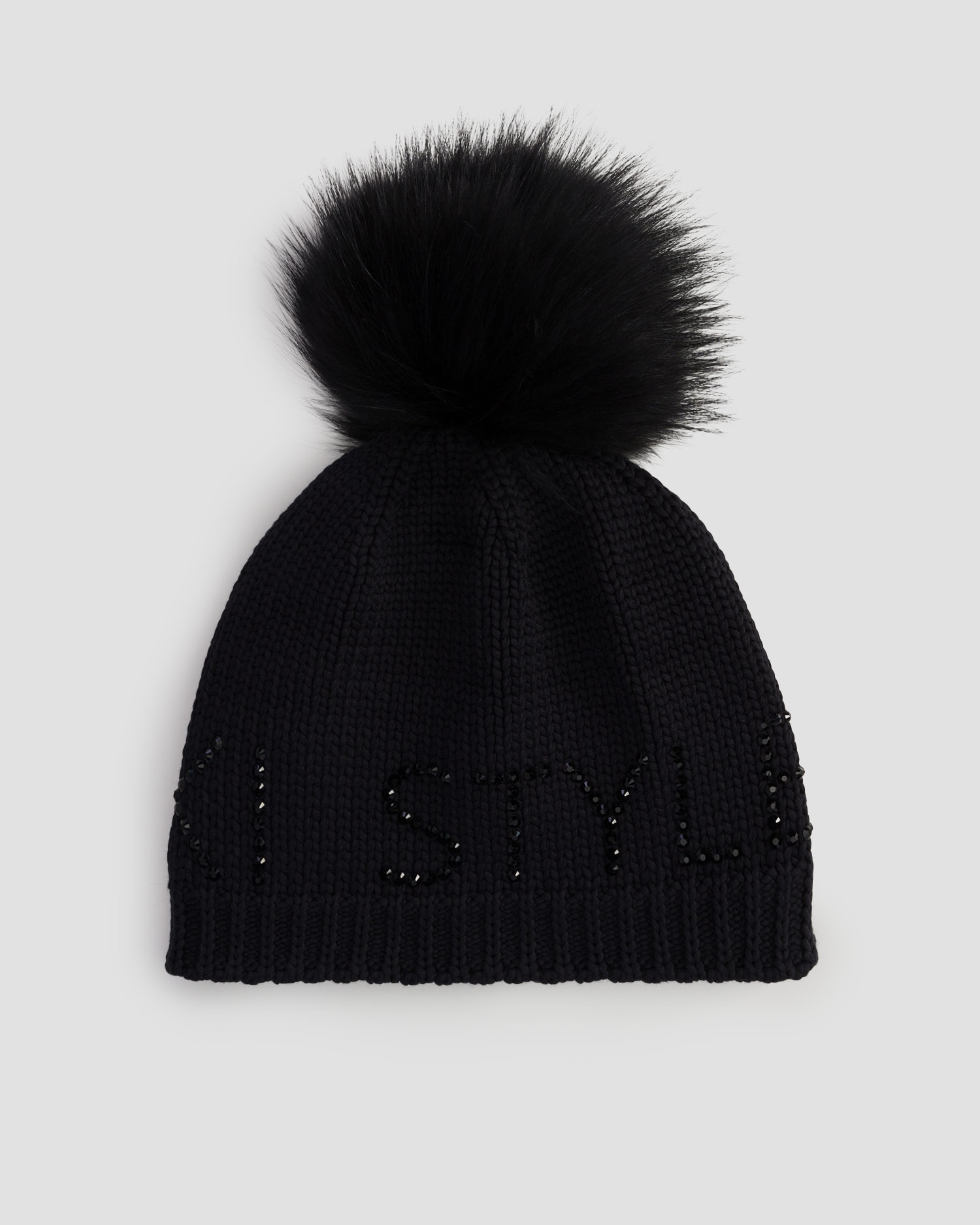 Bonnet d'hiver noir pour femmes Sportalm