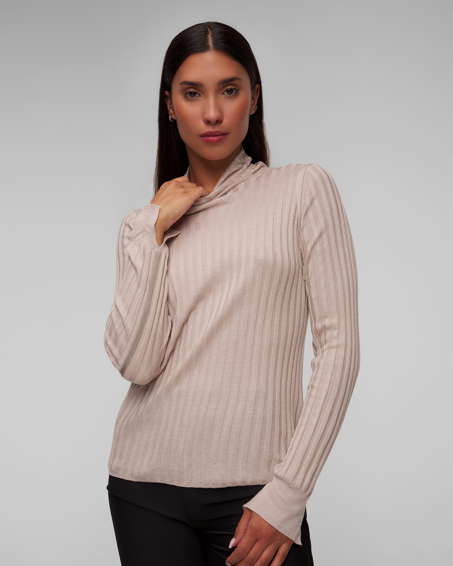 Women’s beige sweater with viscose Sportalm