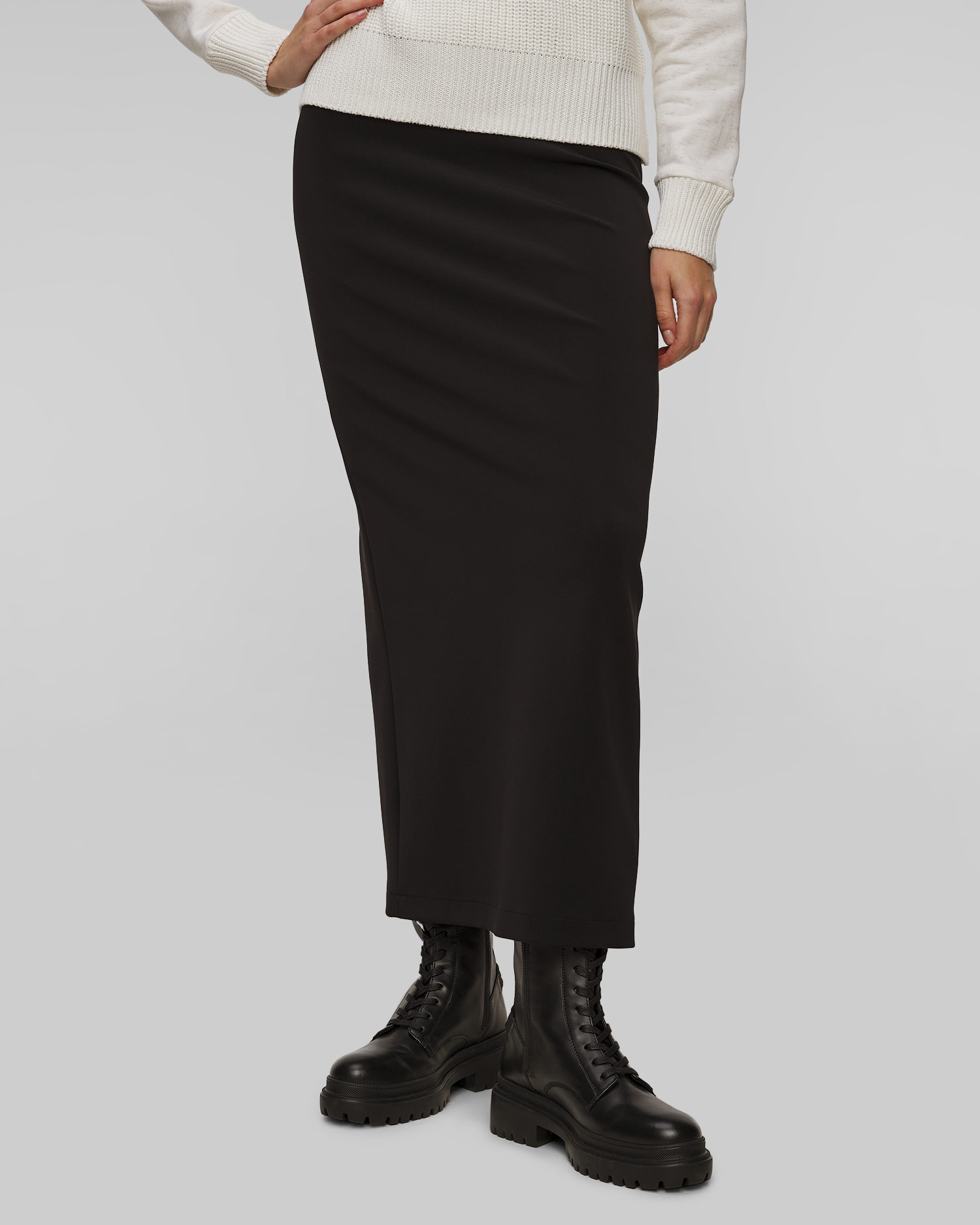 Fustă lungă neagră pentru femei Sportalm