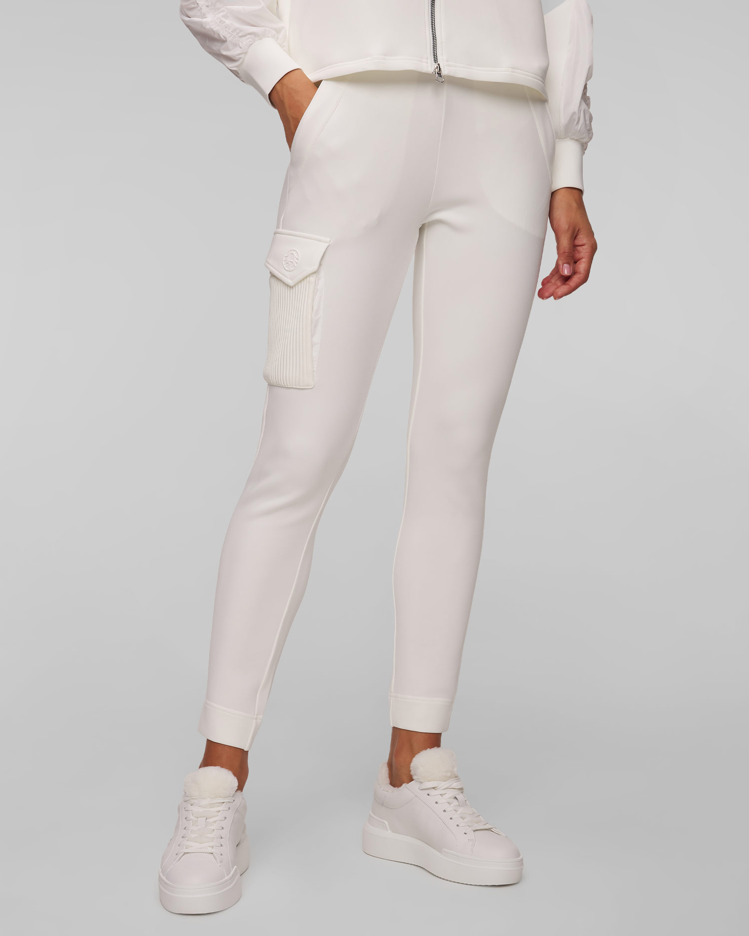 Women's white trousers Sportalm, Color/Pattern: Biały