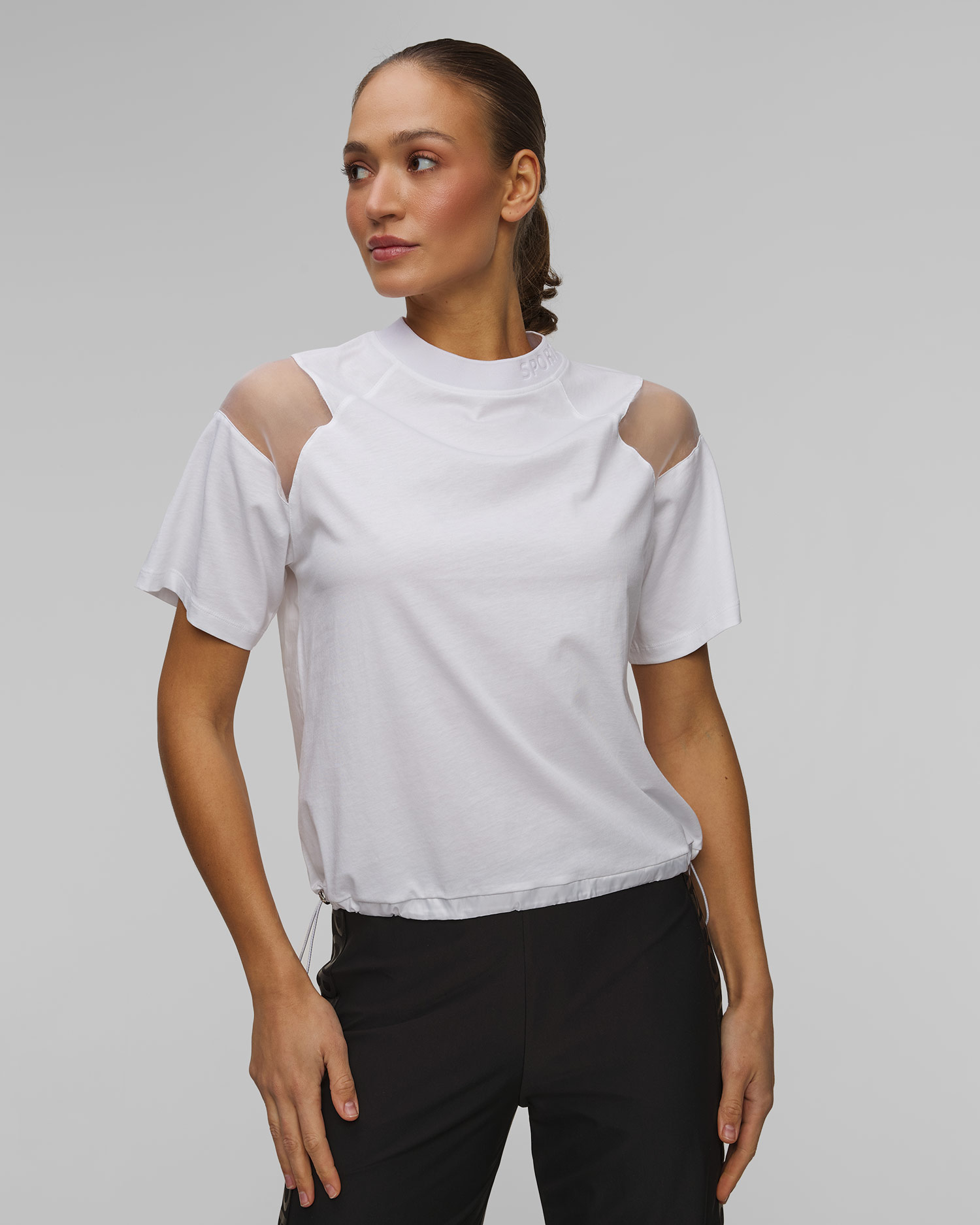 Biały T-shirt damski Sportalm