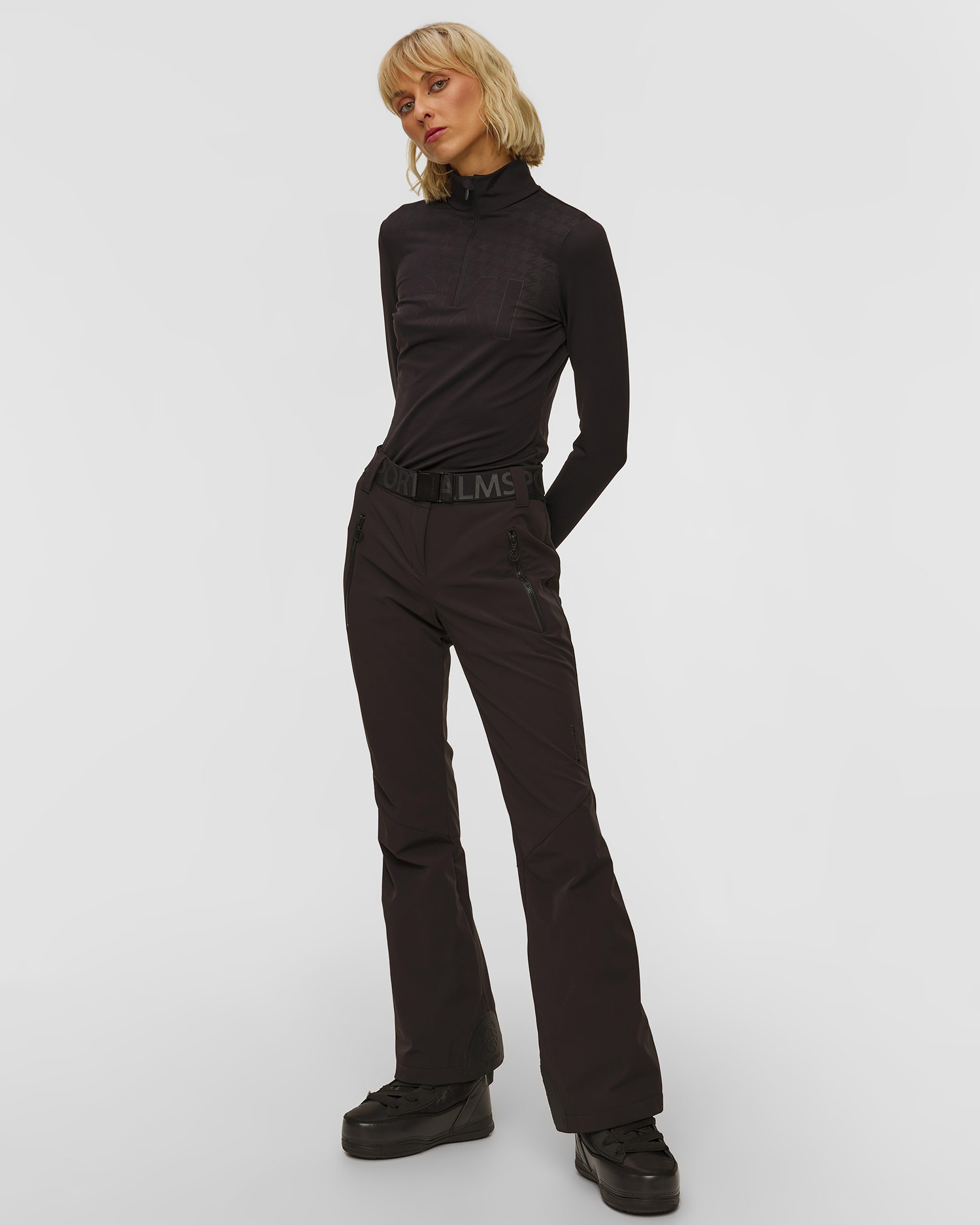 Sportalm Schwarzer Ski-Rollkragenpullover für Damen