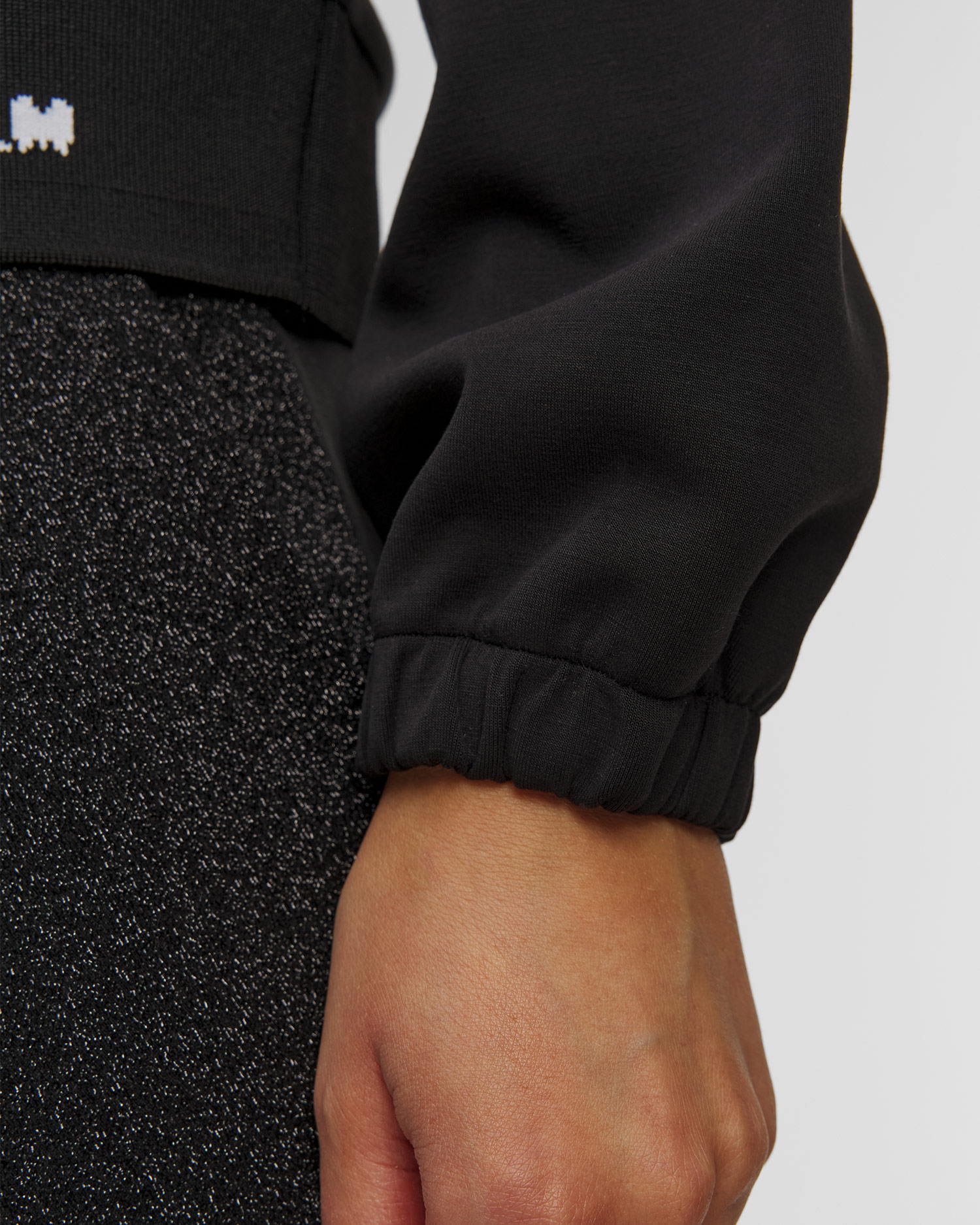 Bluză neagră cu fermoar pentru femei Sportalm