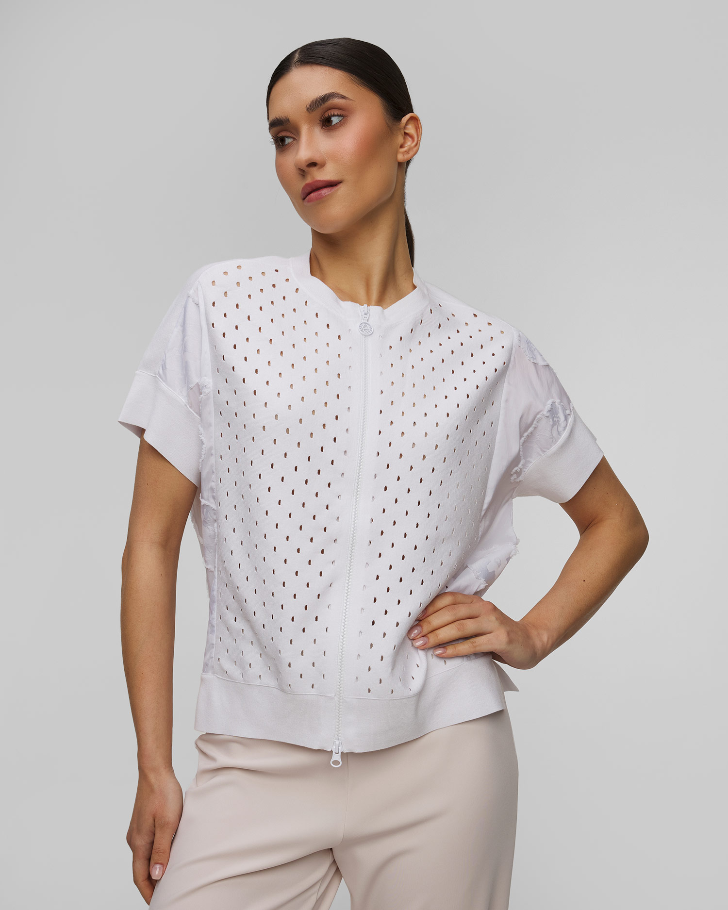 Blouse avec viscose blanche Sportalm
