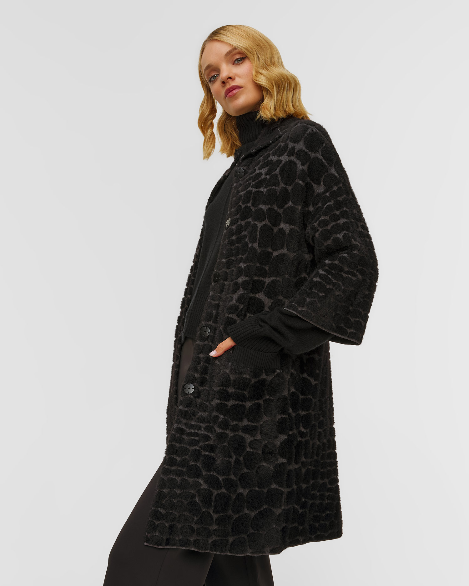 Palton negru pentru femei Sportalm