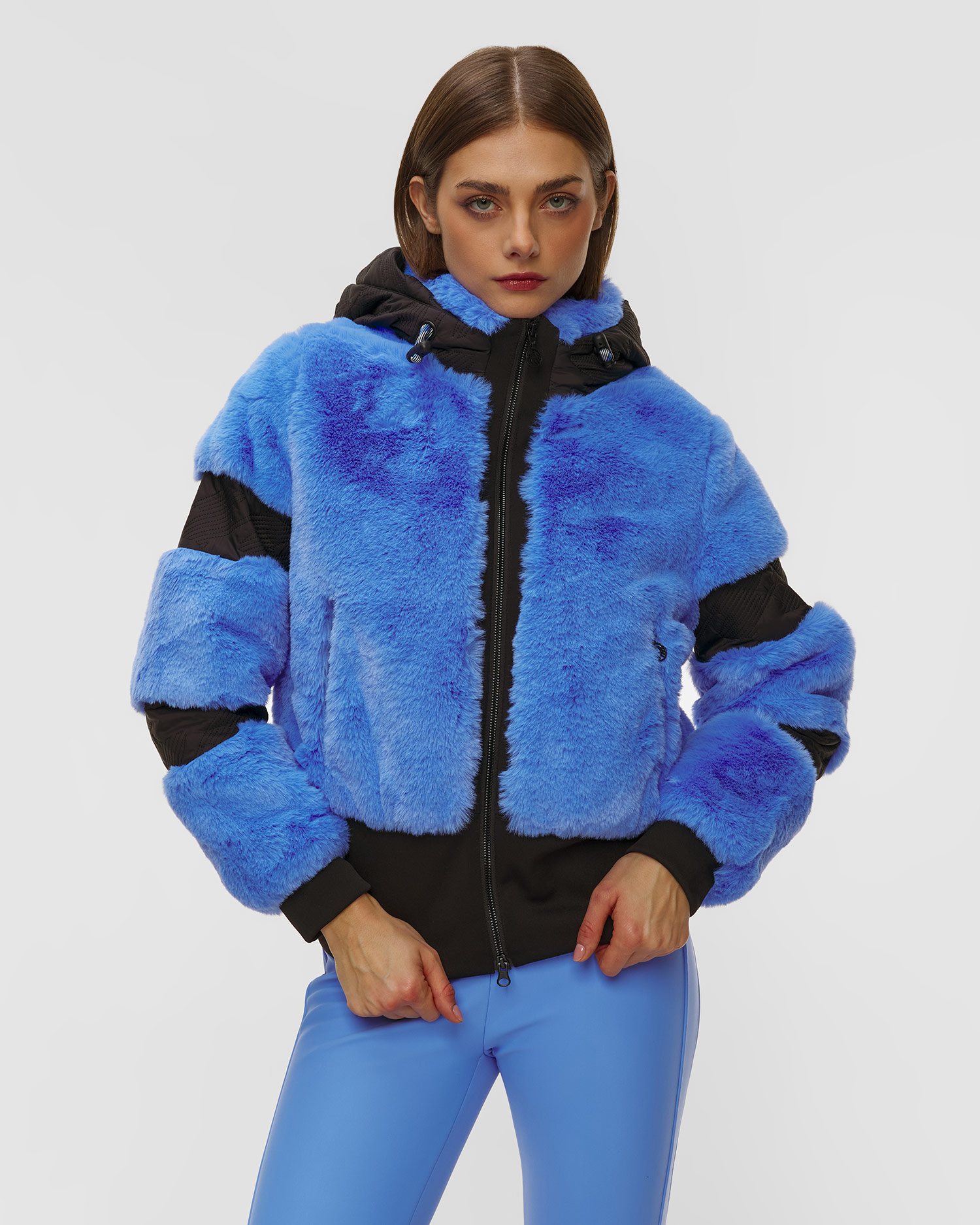 Sportalm Skijacke aus Kunstfell in Blau