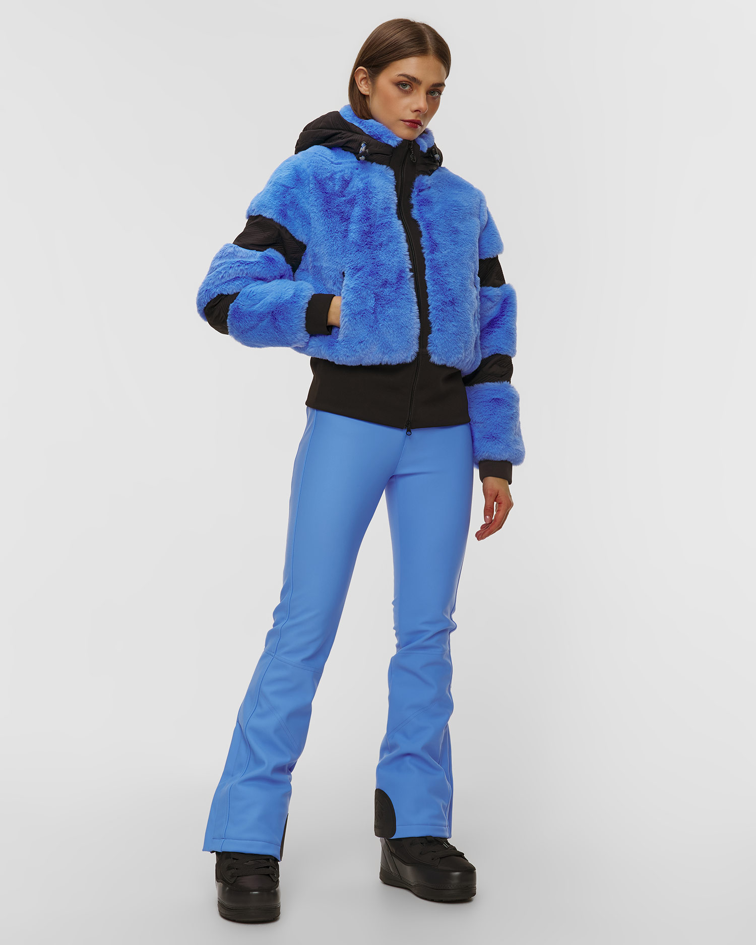 Sportalm Skijacke aus Kunstfell in Blau