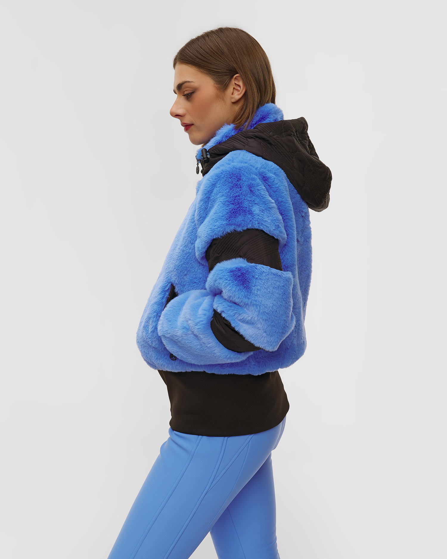 Sportalm Skijacke aus Kunstfell in Blau