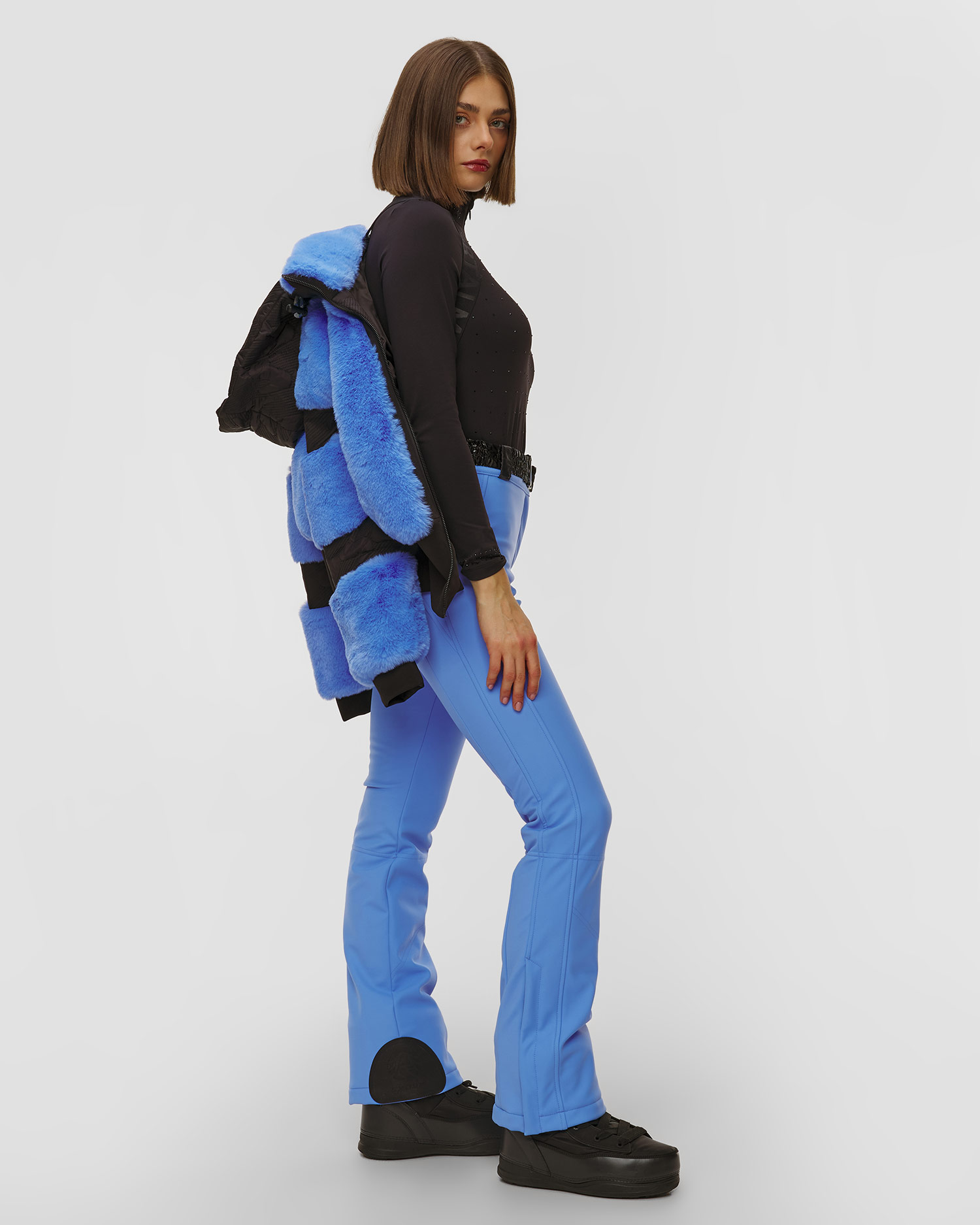 Sportalm Skijacke aus Kunstfell in Blau