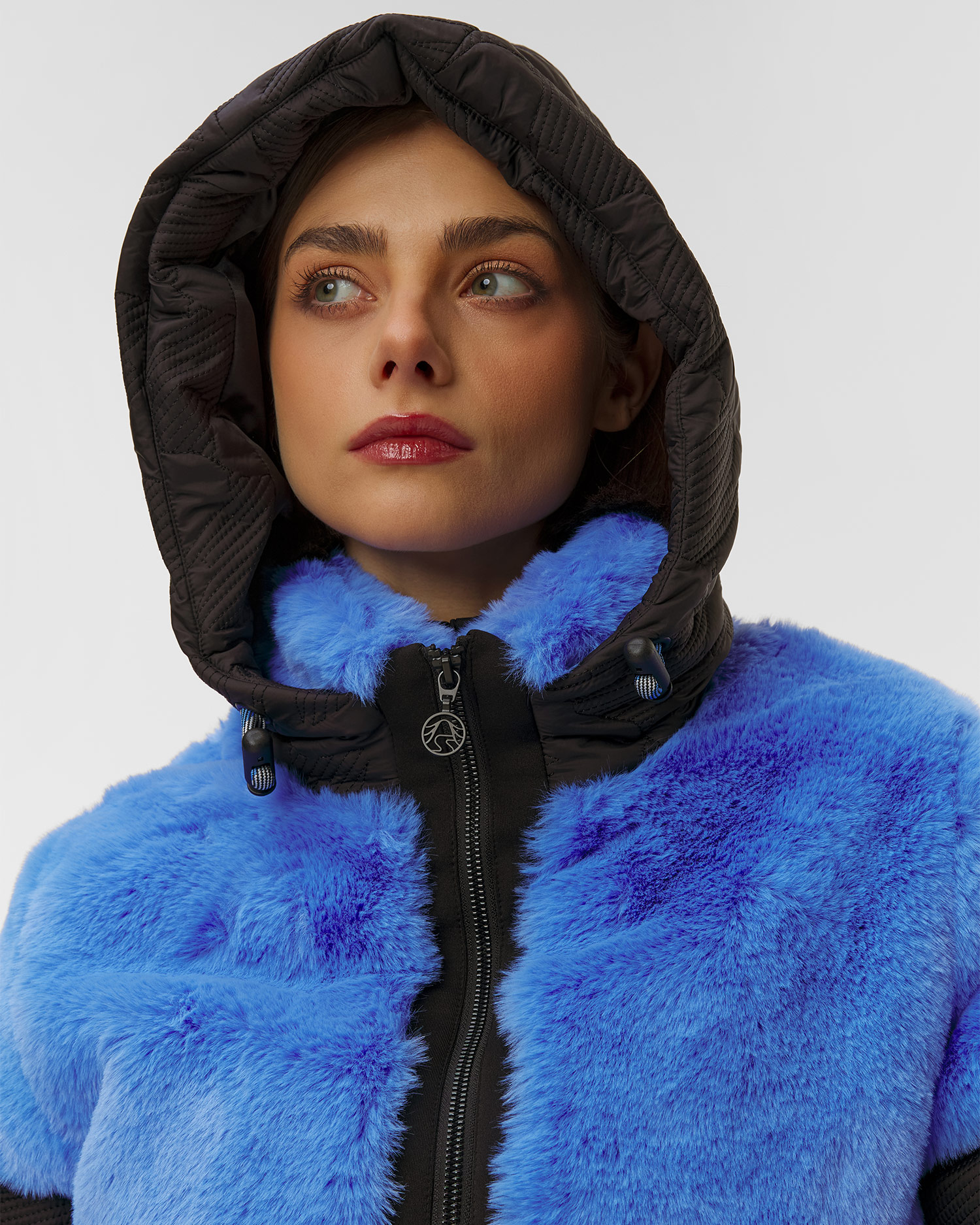 Sportalm Skijacke aus Kunstfell in Blau