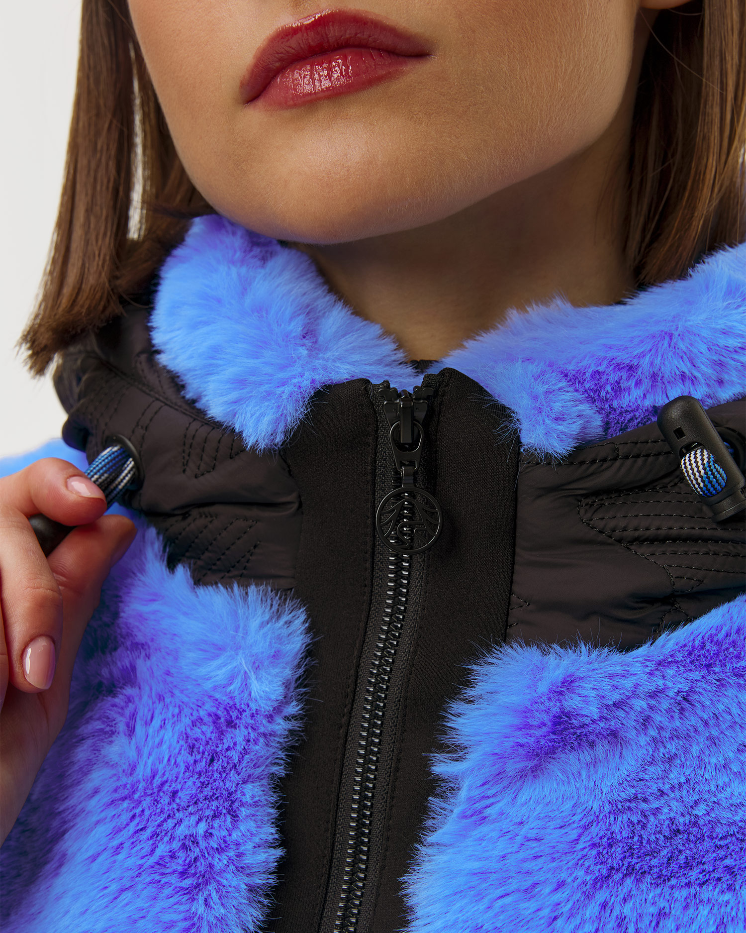 Sportalm Skijacke aus Kunstfell in Blau