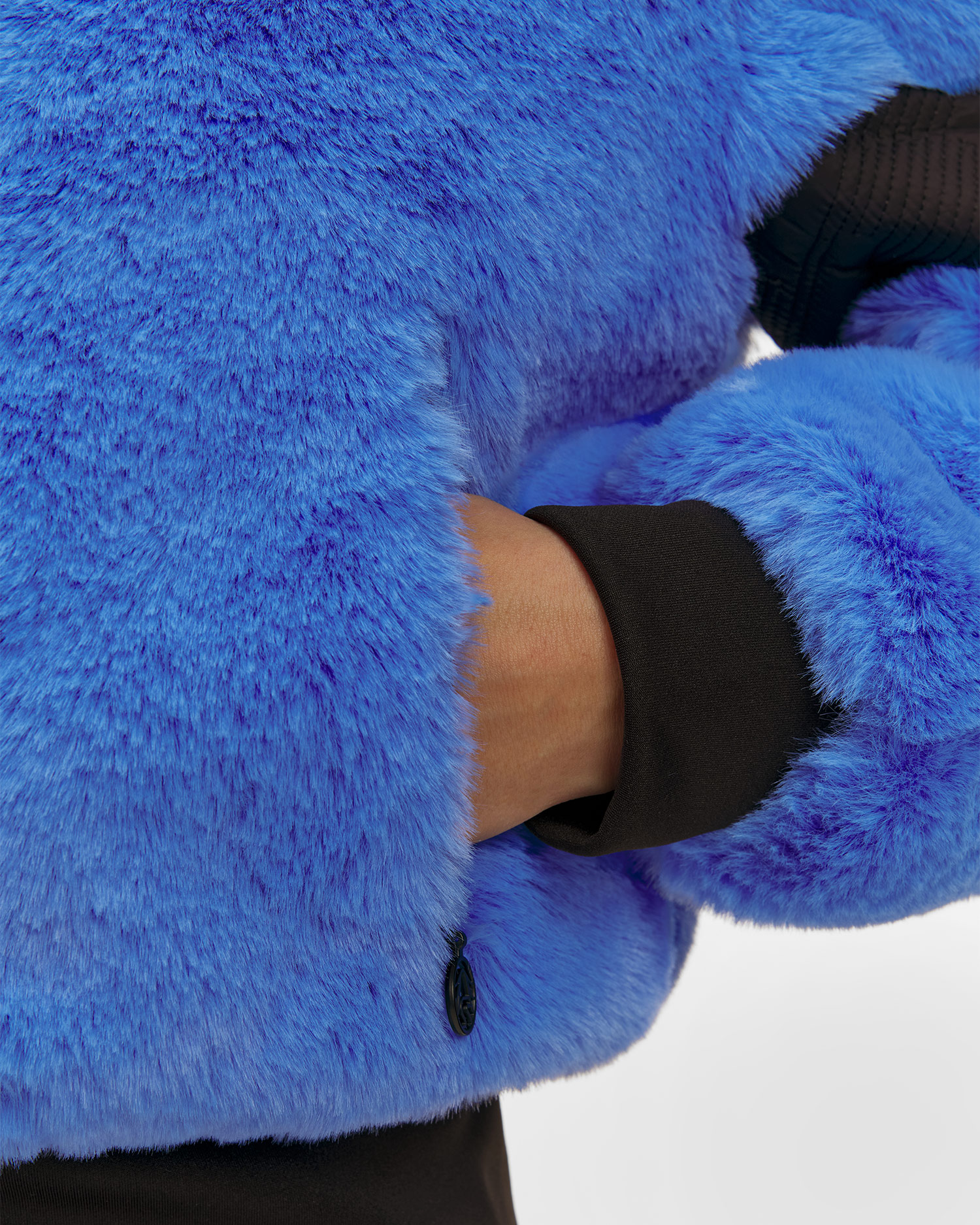 Sportalm Skijacke aus Kunstfell in Blau