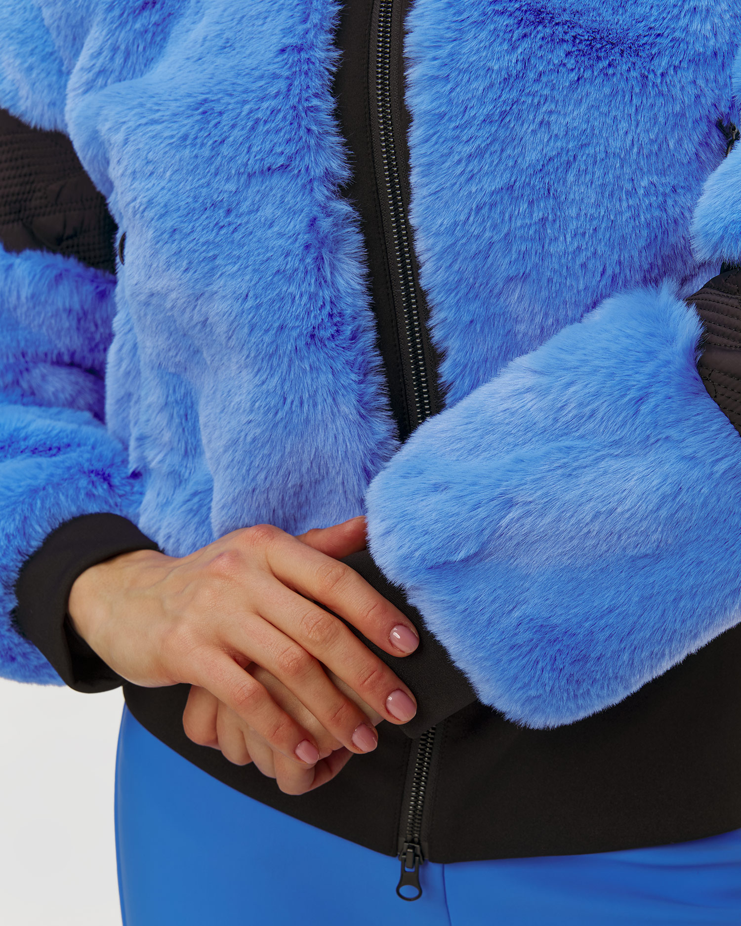 Sportalm Skijacke aus Kunstfell in Blau
