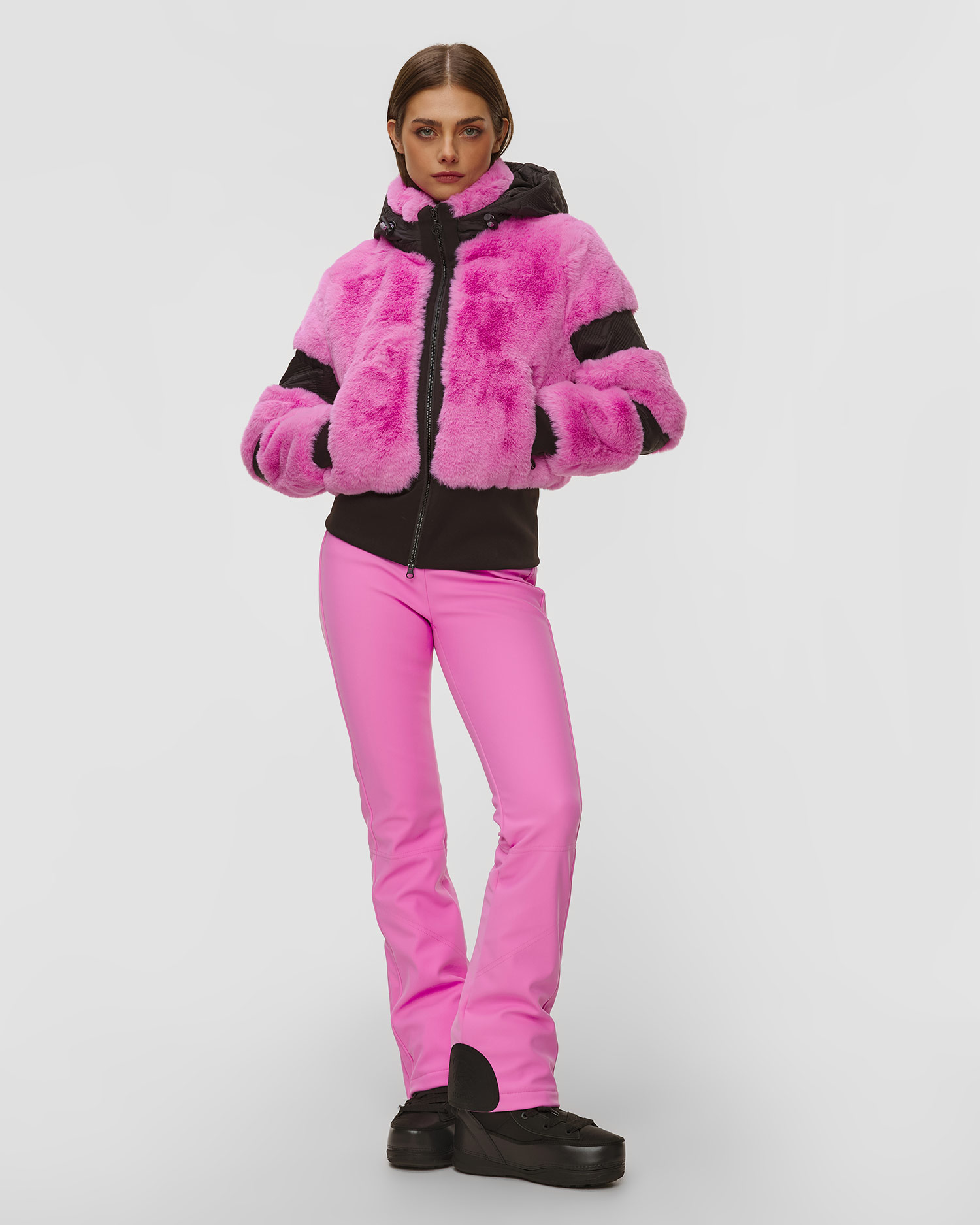 Sportalm Skijacke aus Kunstfell in Pink