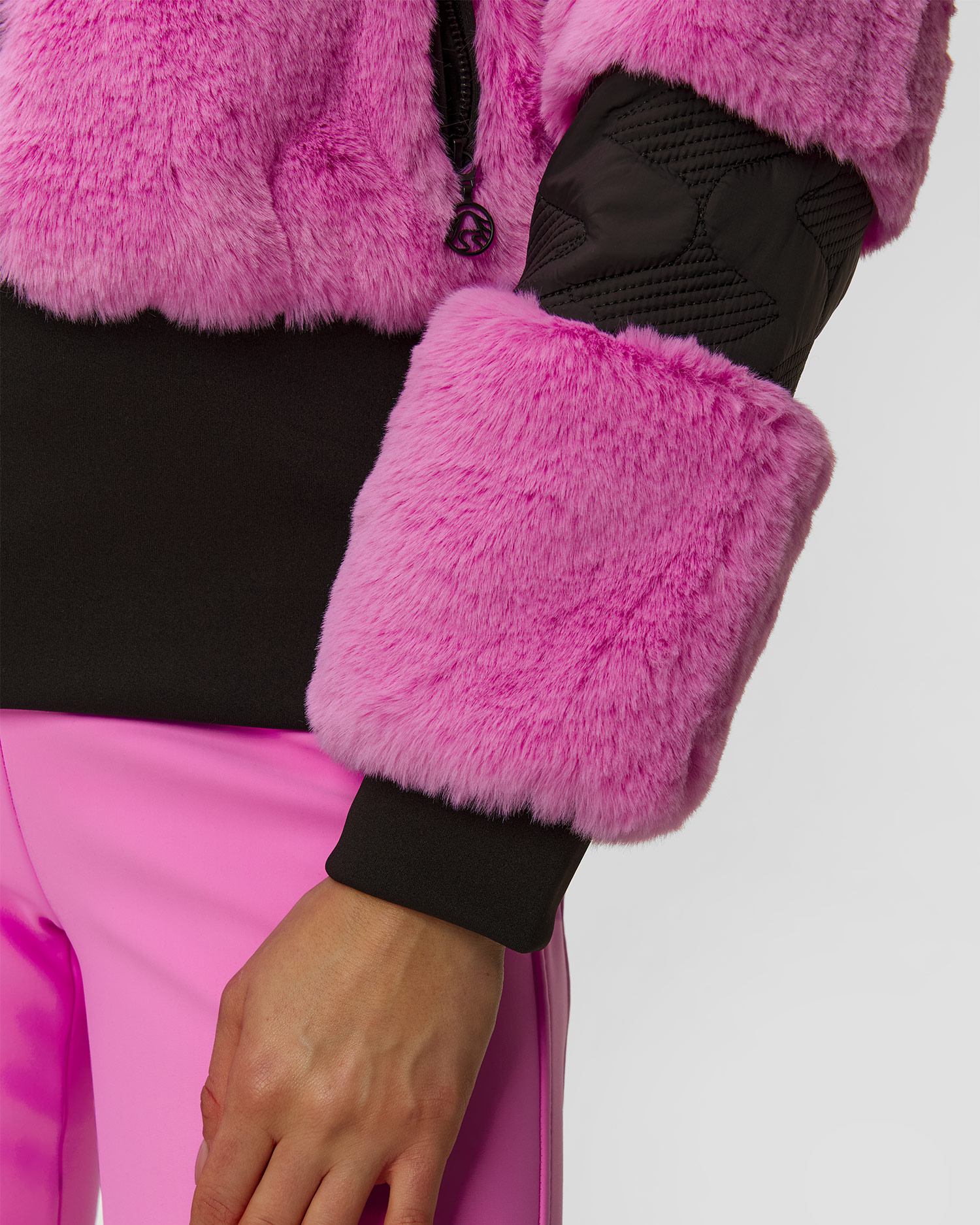 Sportalm Skijacke aus Kunstfell in Pink