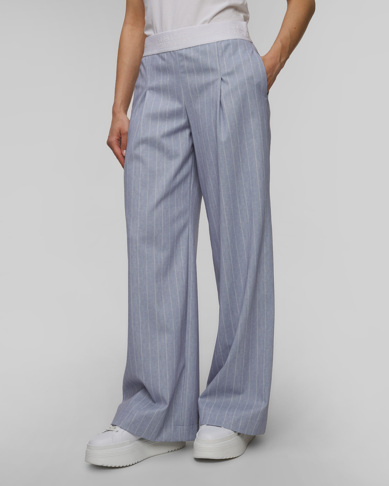 Women's blue striped trousers Sportalm