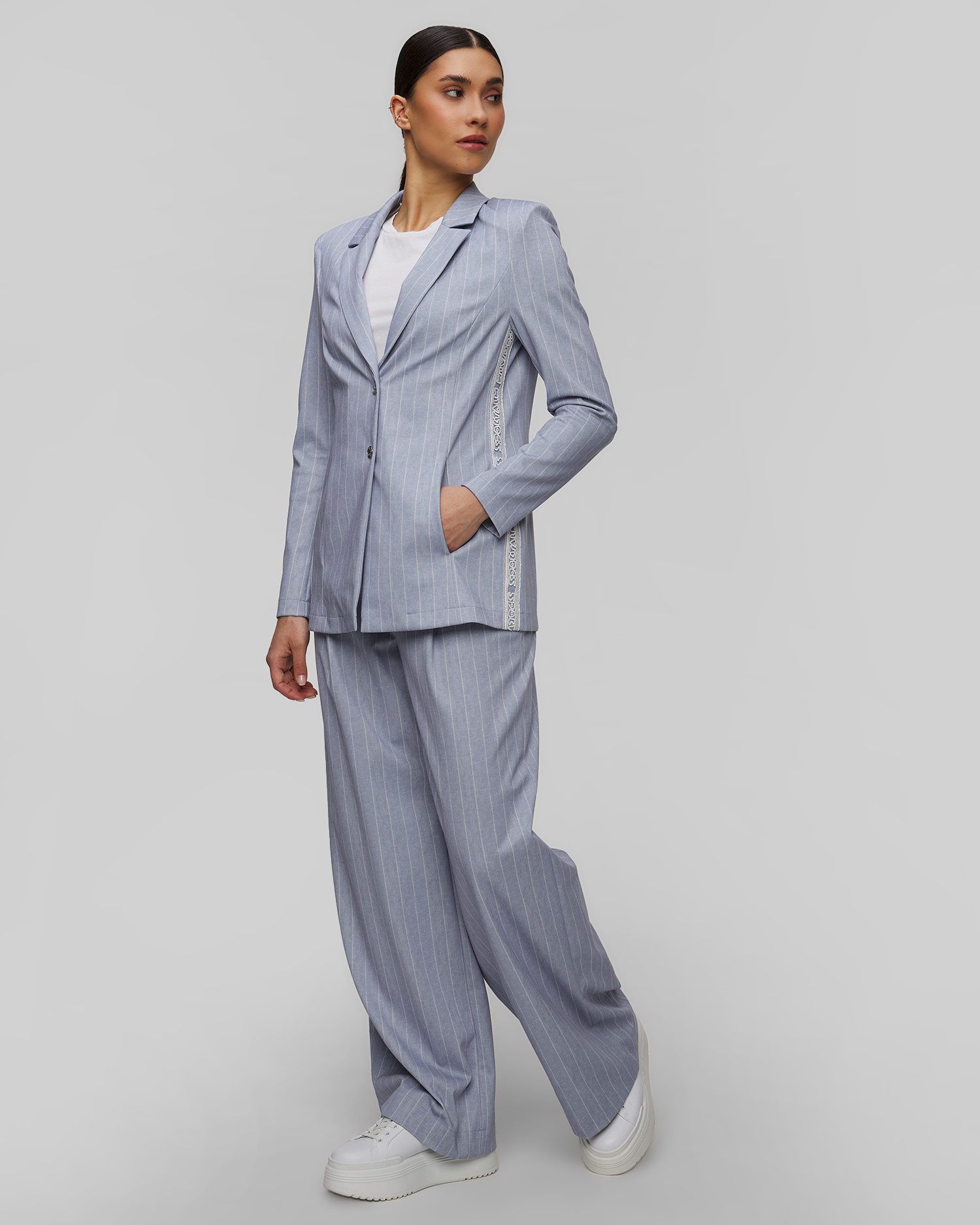 Women's blue striped trousers Sportalm
