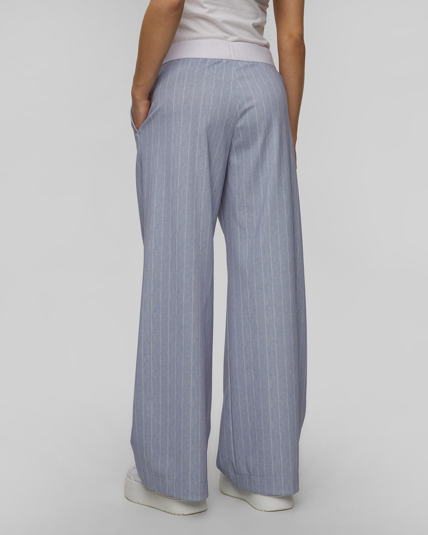 Pantaloni azzurri a costine da donna Sportalm