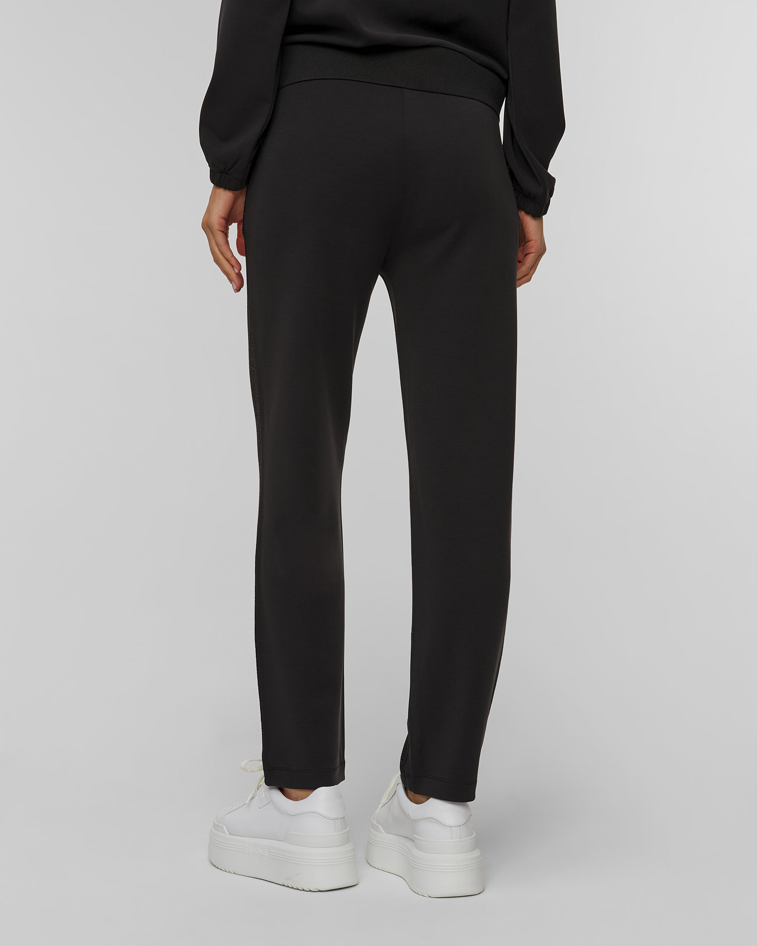 Pantaloni negri din viscoză pentru femei Sportalm