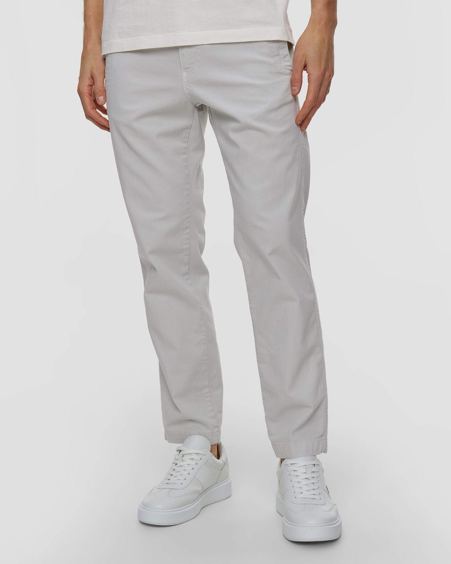 Světle šedé pánské kalhoty Murphy&Nye Newport Trouser, Barva/Vzor: Szary