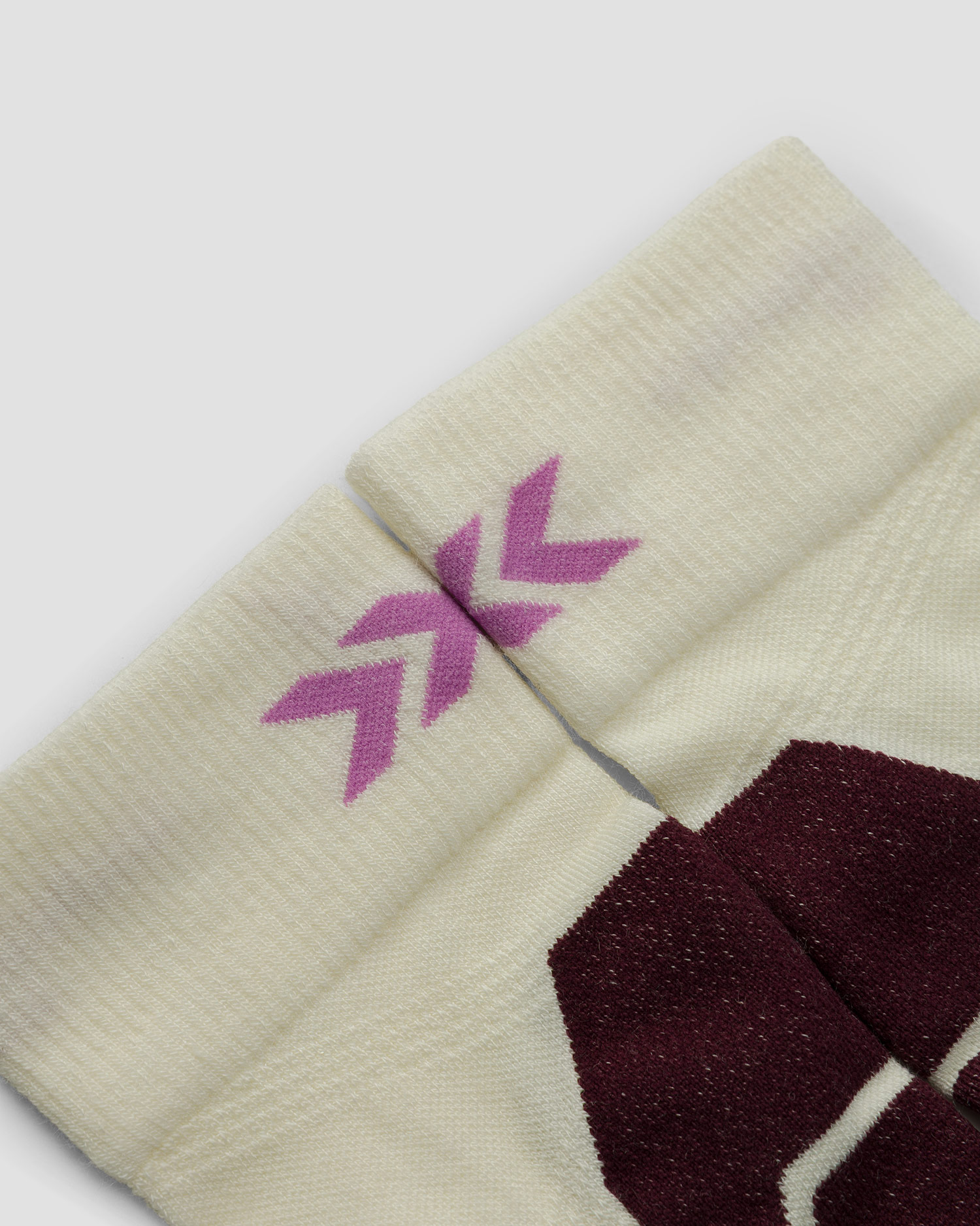 X-Socks Ski Expert Silk Merino OTC Skisocken in Beige und Violett