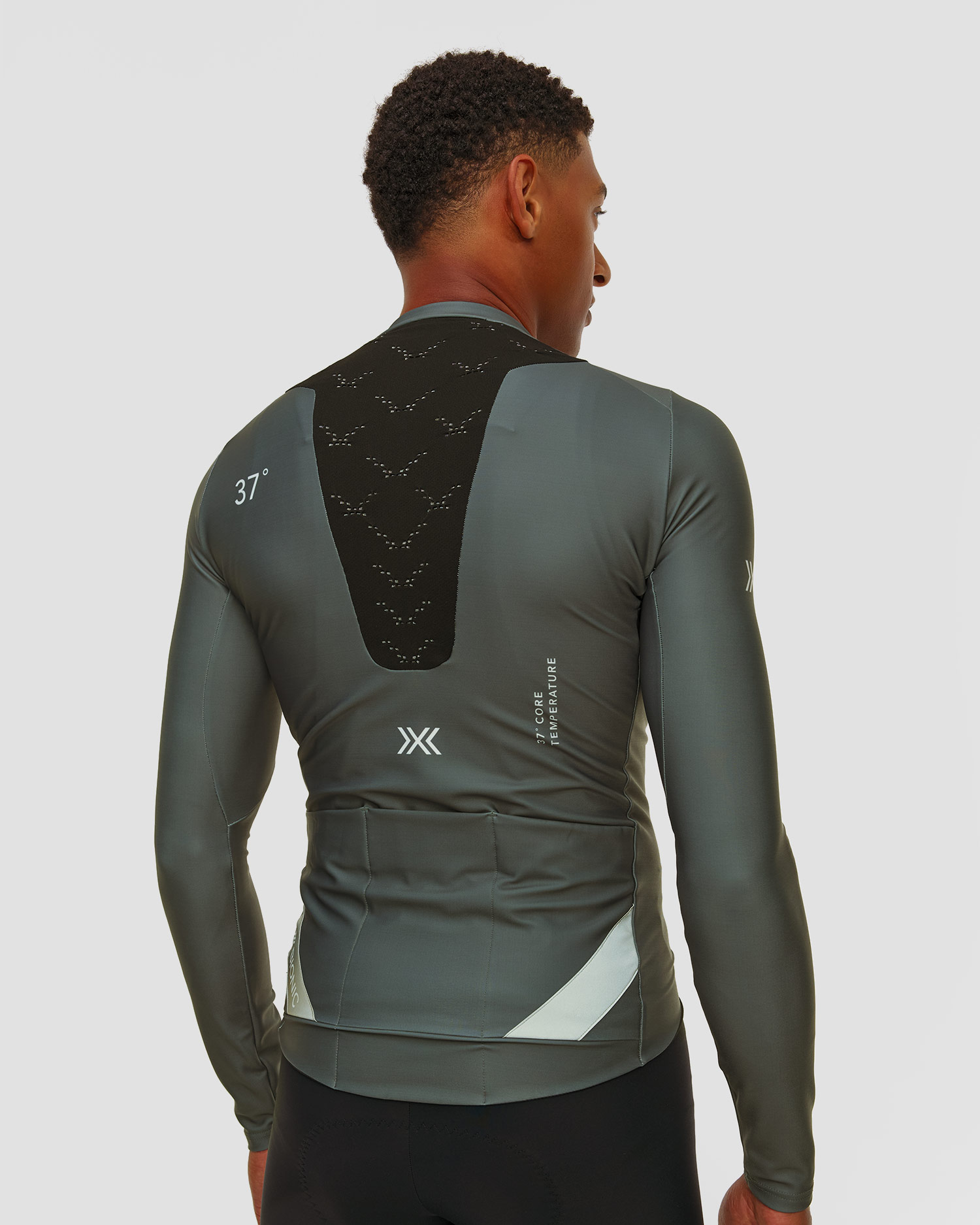 Longsleeve rowerowy męski X-Bionic Corefusion Ride Warm Jersey LS szary