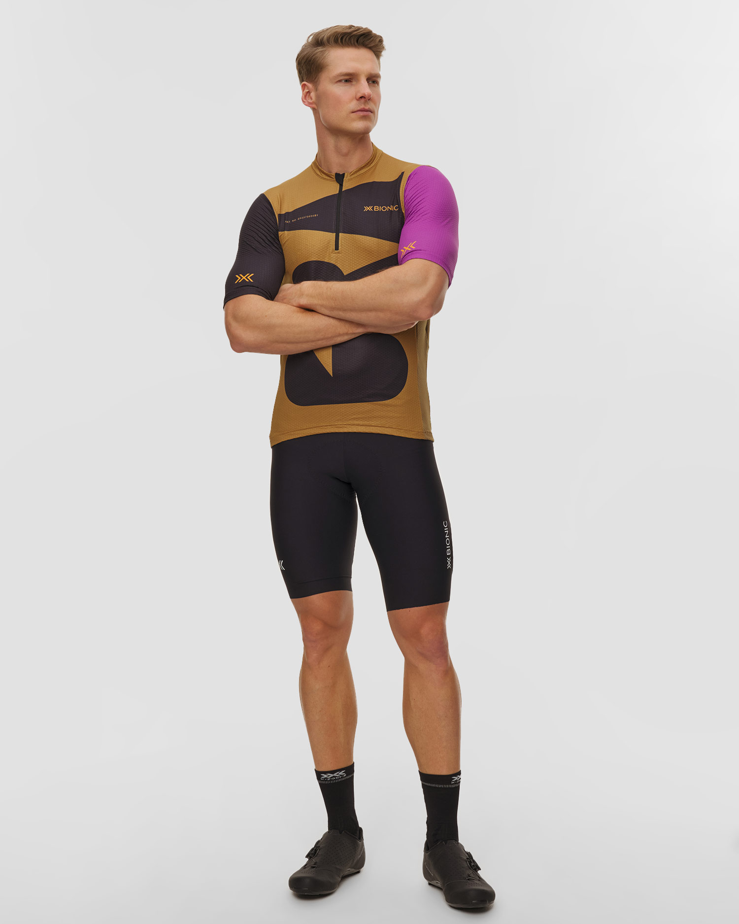 Koszulka gravelowa męska X-Bionic Corefusion Gravel Jersey beżowo-czarna