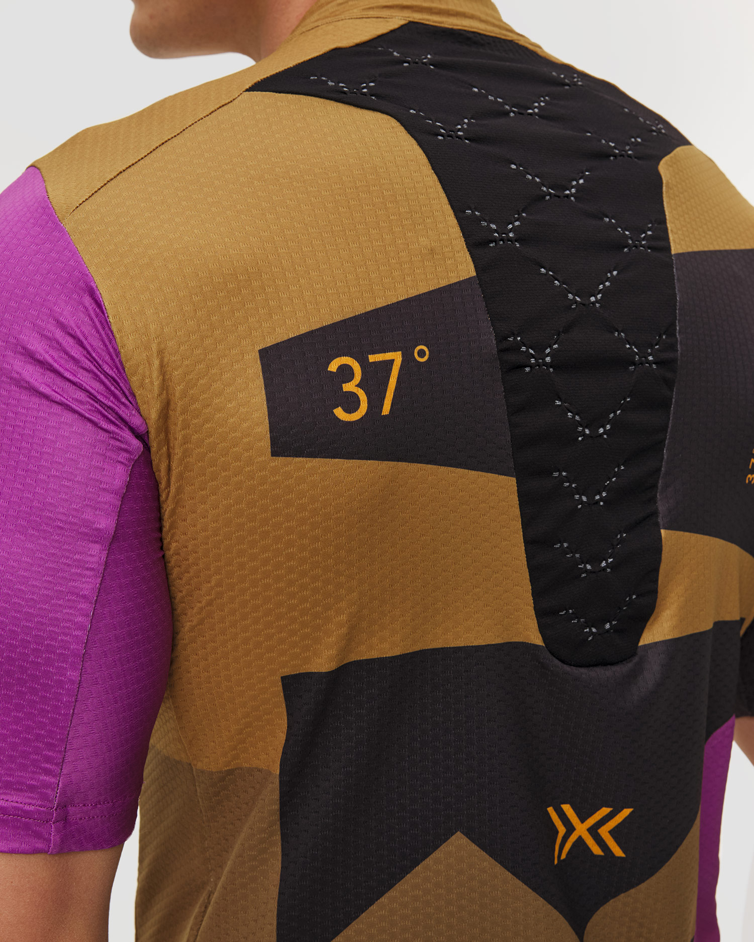 Koszulka gravelowa męska X-Bionic Corefusion Gravel Jersey beżowo-czarna